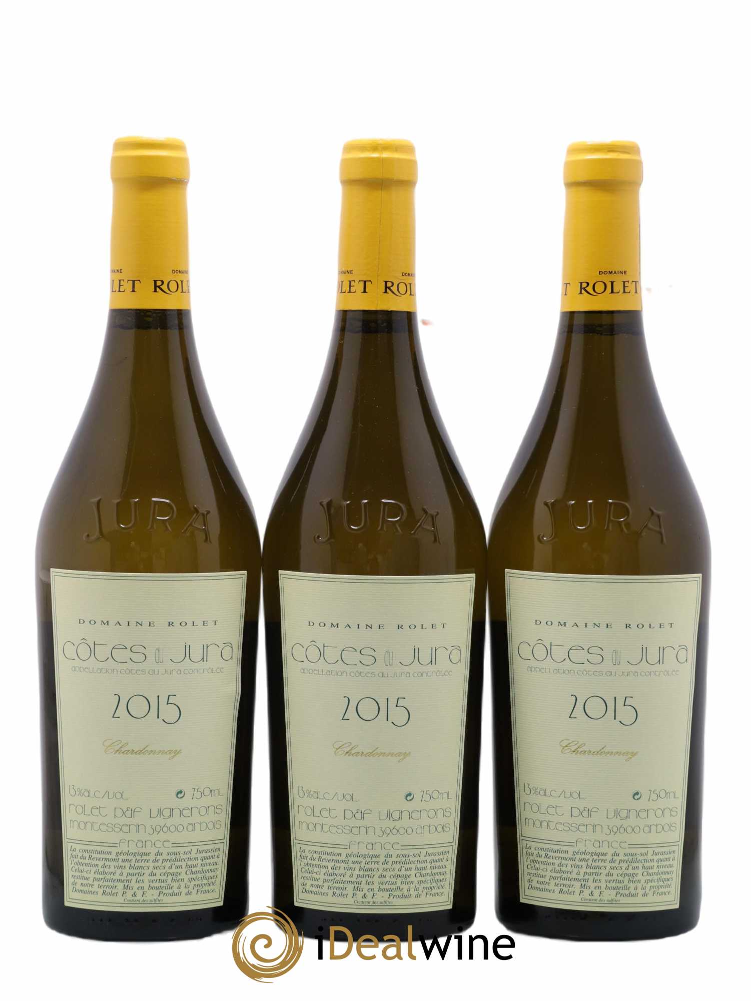 Côtes du Jura Chardonnay Rolet 2015 - Posten von 3 Flaschen - 0
