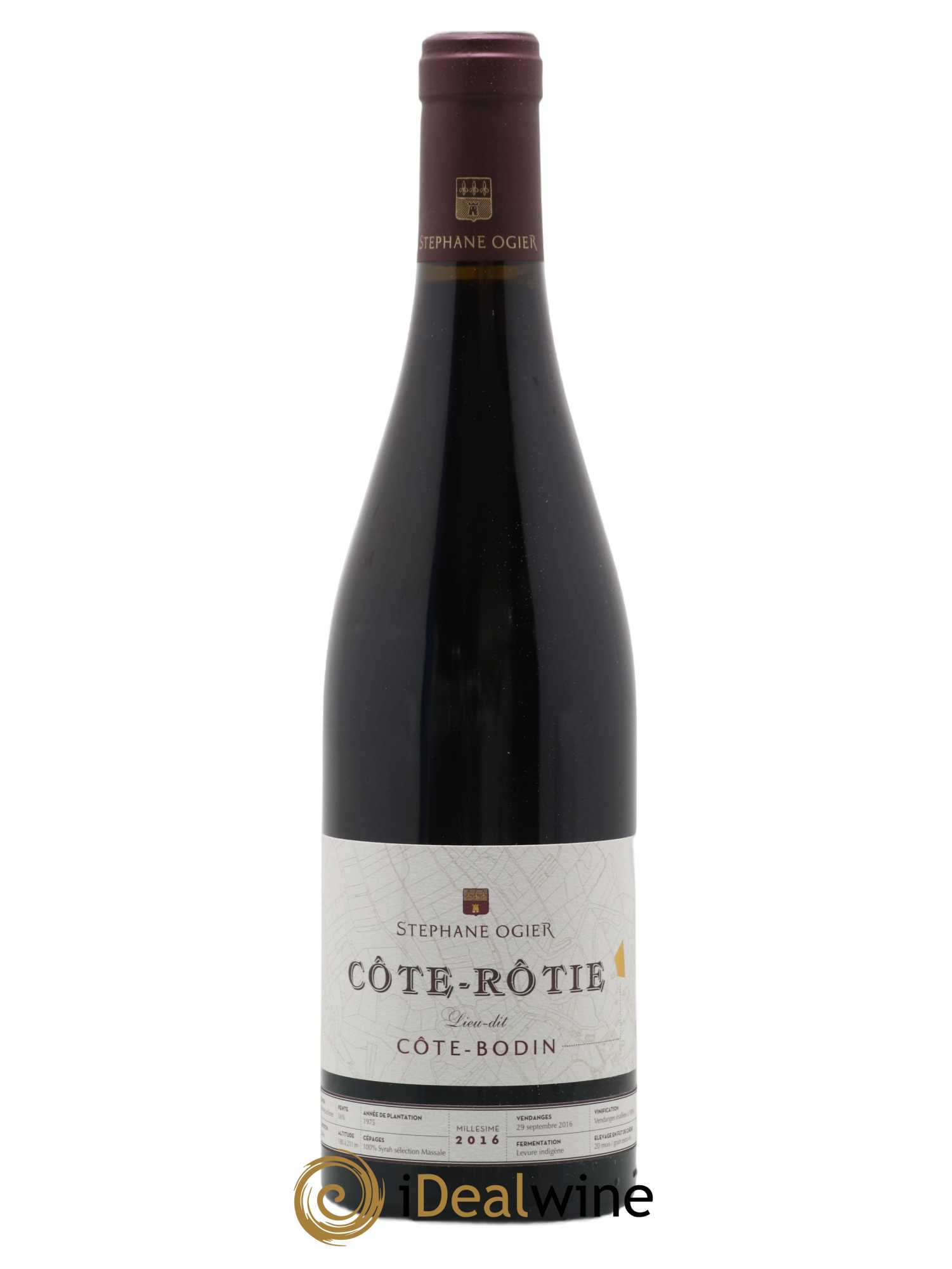 Côte-Rôtie Côte Bodin Stéphane Ogier 2016 - Lot de 1 bouteille - 0
