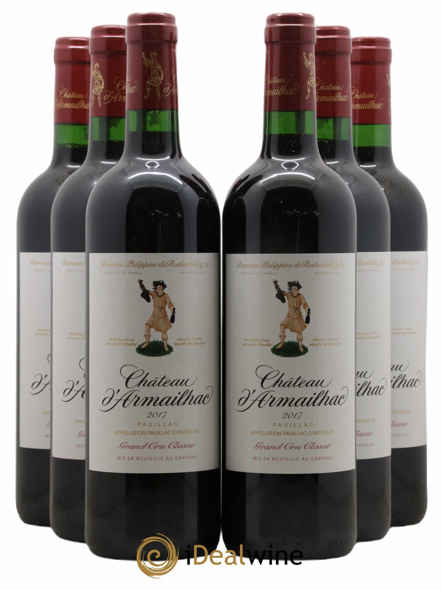 Château d' Armailhac - Mouton Baron(ne) Philippe 5ème Grand Cru Classé 2017 - Lot de 6 bouteilles - 0