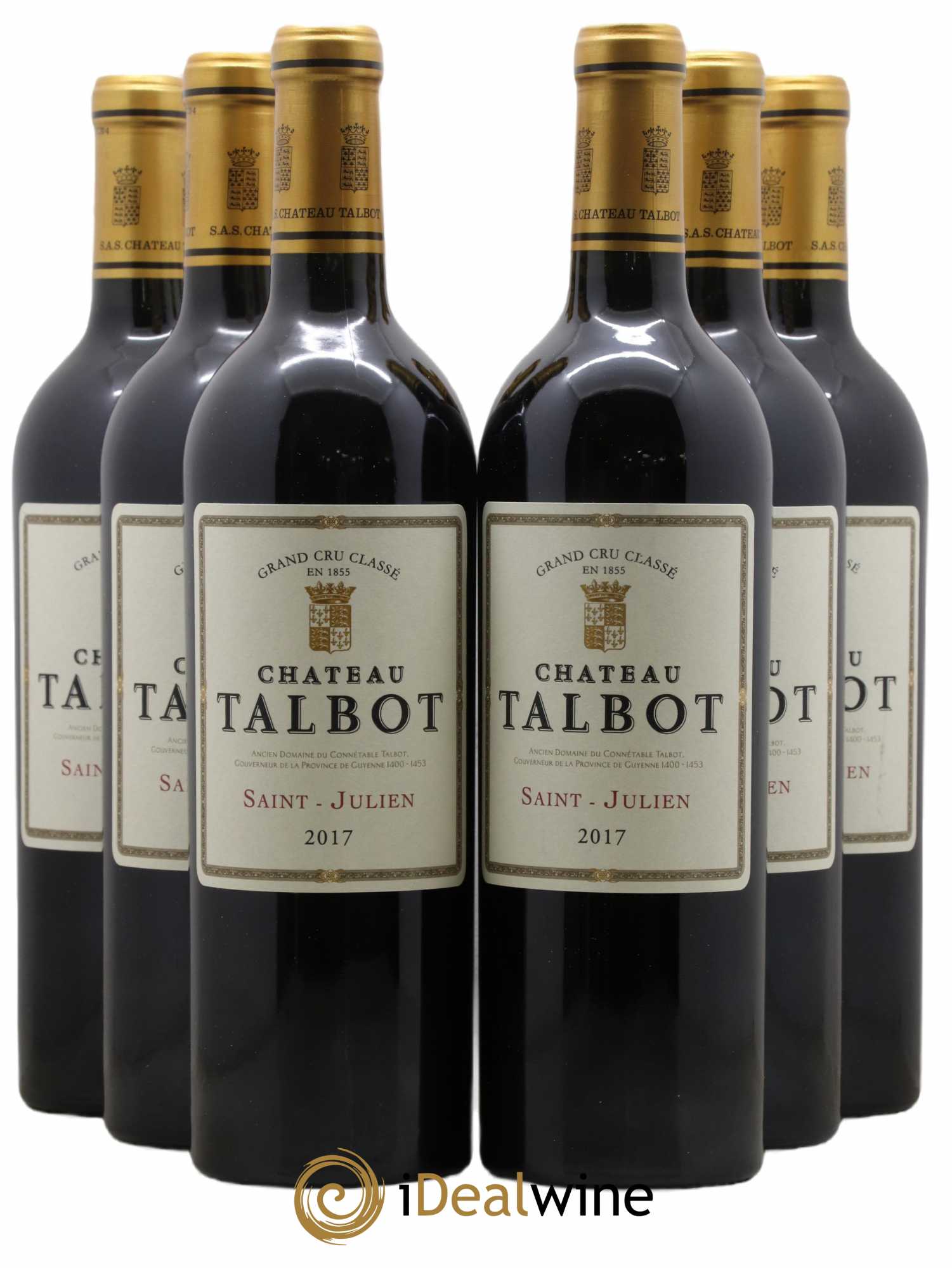 Château Talbot 4ème Grand Cru Classé 2017 - Lot de 6 bouteilles - 0