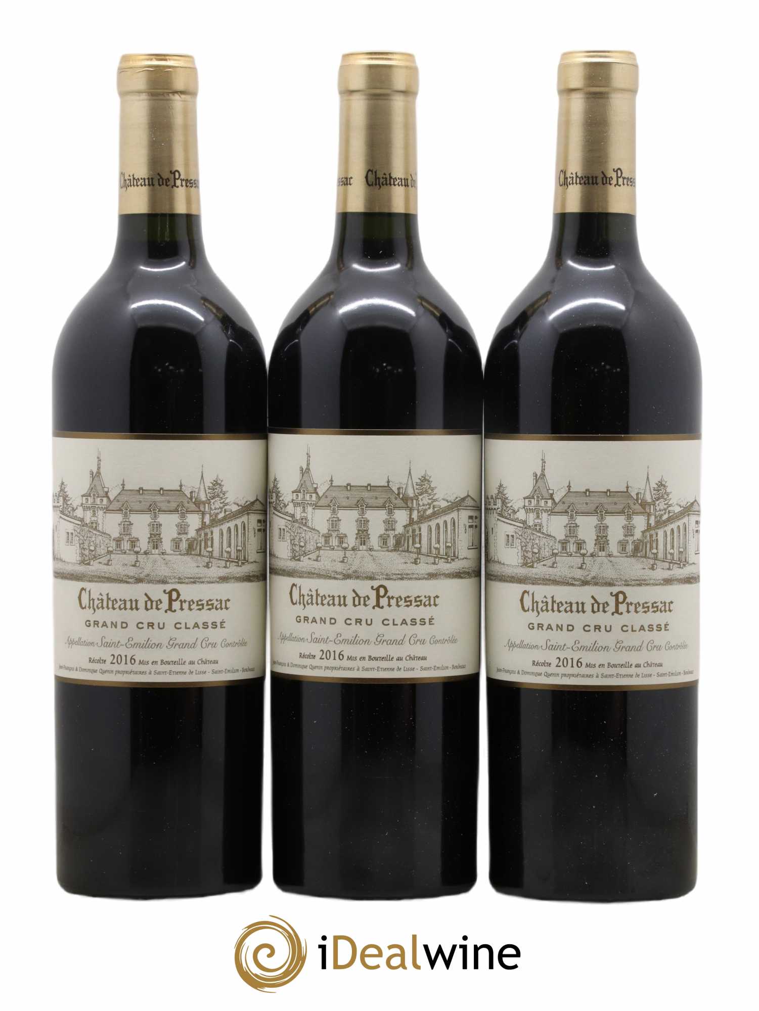 Château de Pressac Grand Cru Classé 2016 - Lot de 6 bouteilles - 2