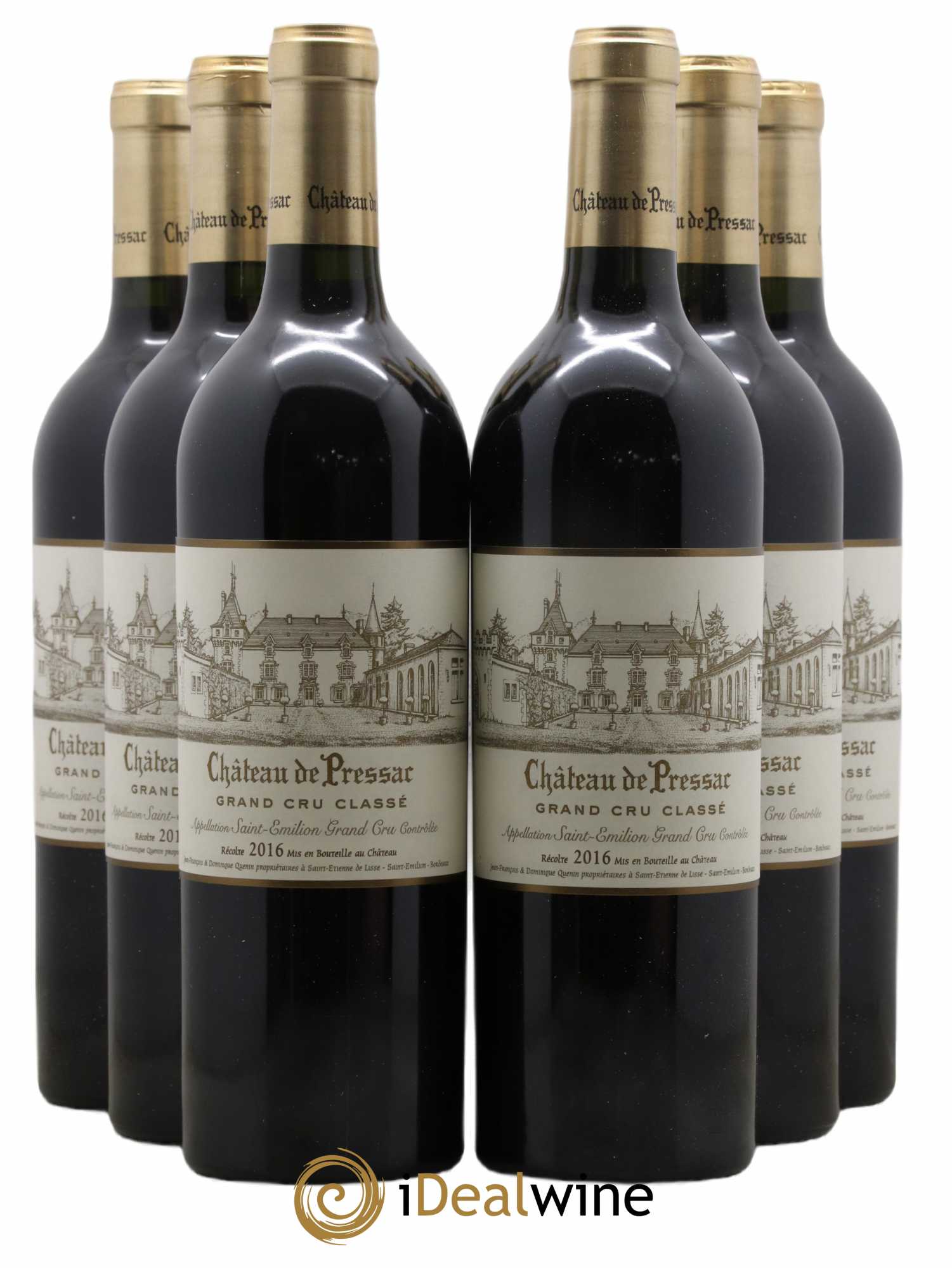 Château de Pressac Grand Cru Classé 2016 - Lot de 6 bouteilles - 0
