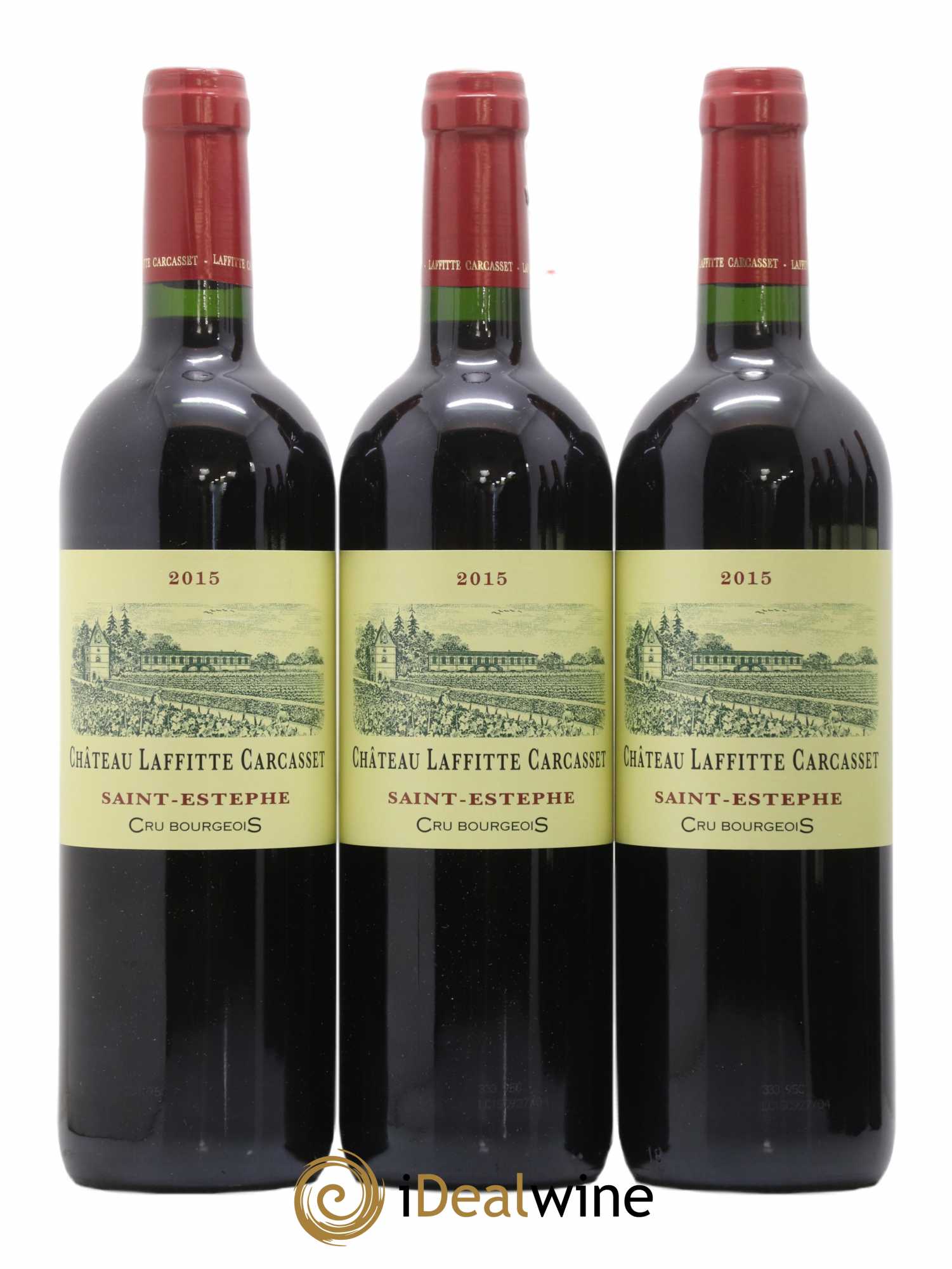 Château Laffitte Carcasset Cru Bourgeois 2015 - Lot de 3 bouteilles - 0