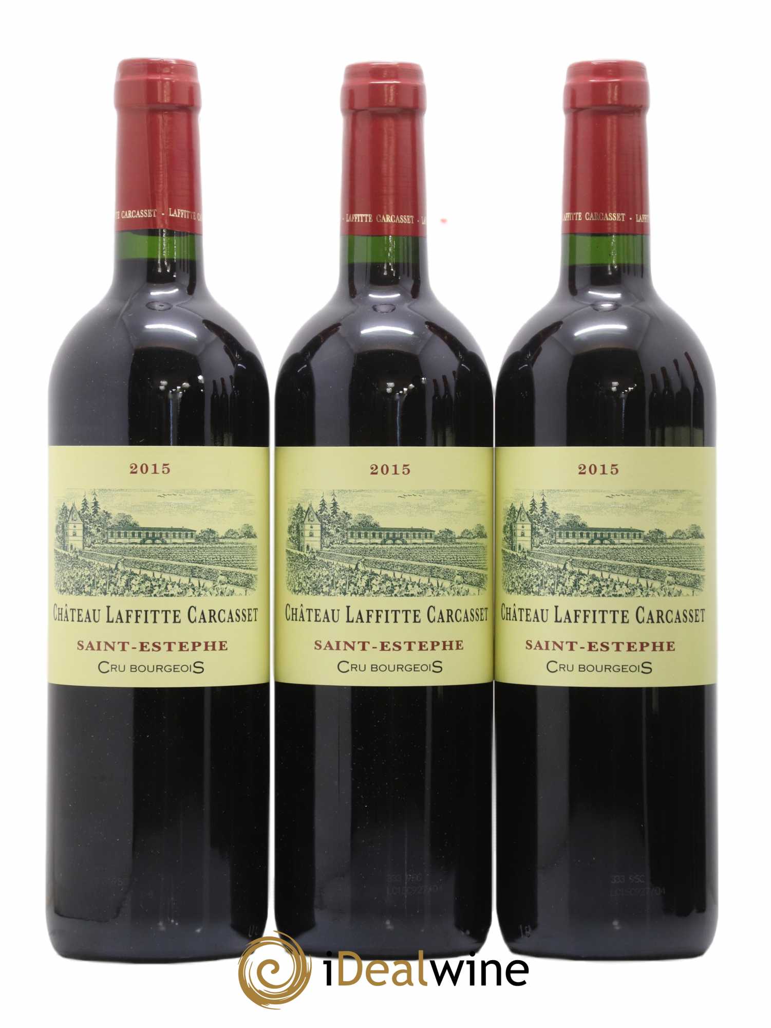 Château Laffitte Carcasset Cru Bourgeois 2015 - Lot de 3 bouteilles - 0