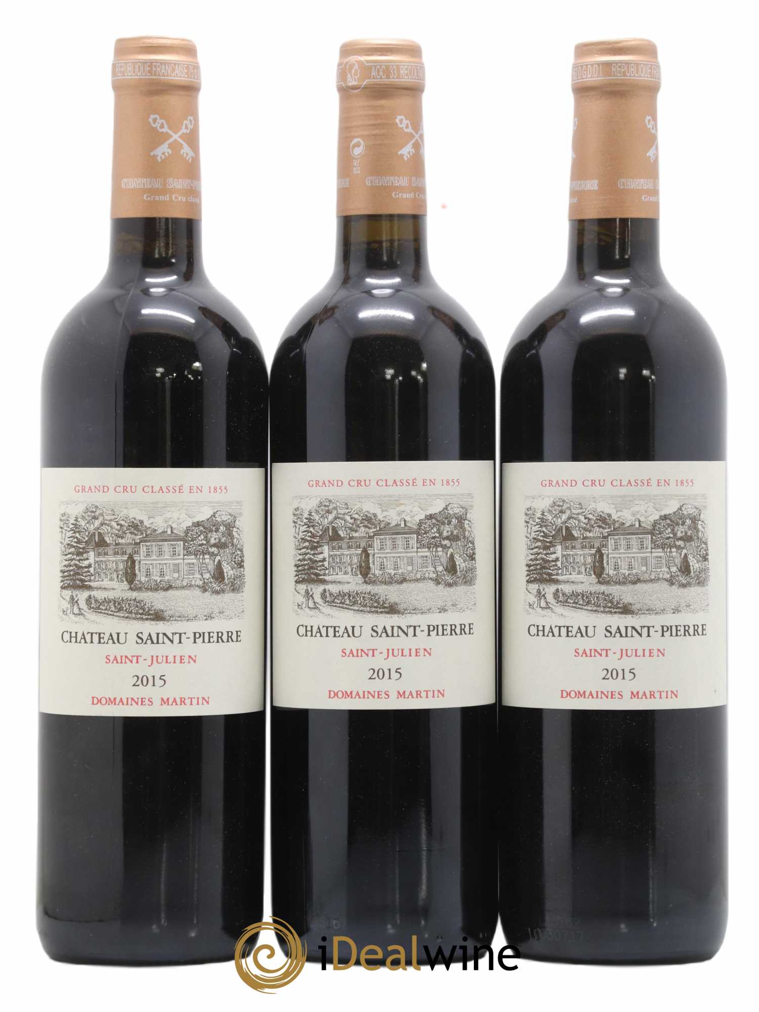 Château Saint-Pierre 4ème Grand Cru Classé 2015 - Lot de 3 bouteilles - 0