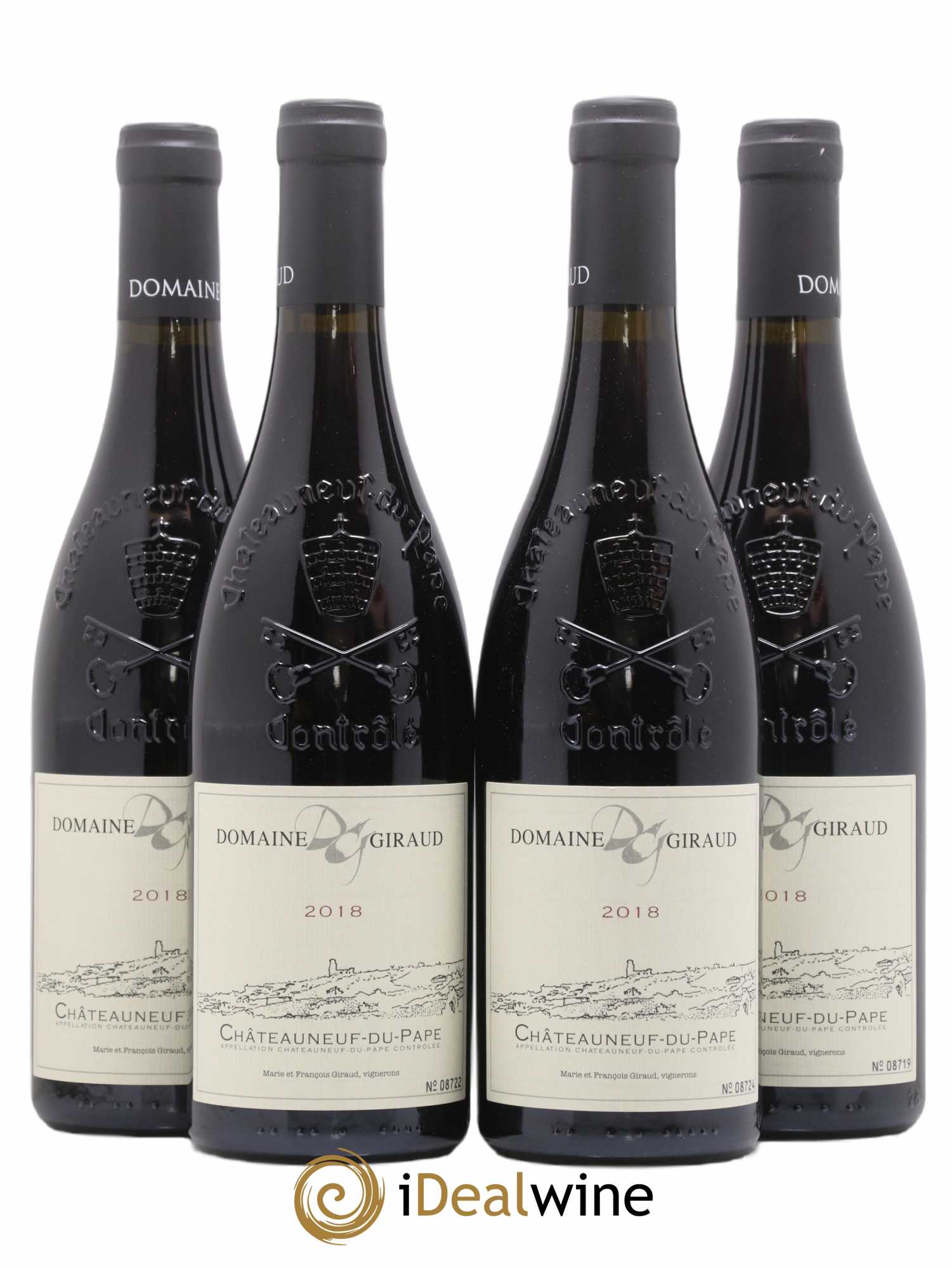 Châteauneuf-du-Pape Tradition Giraud (Domaine) (sans prix de réserve) 2018 - Lot de 4 bouteilles - 0