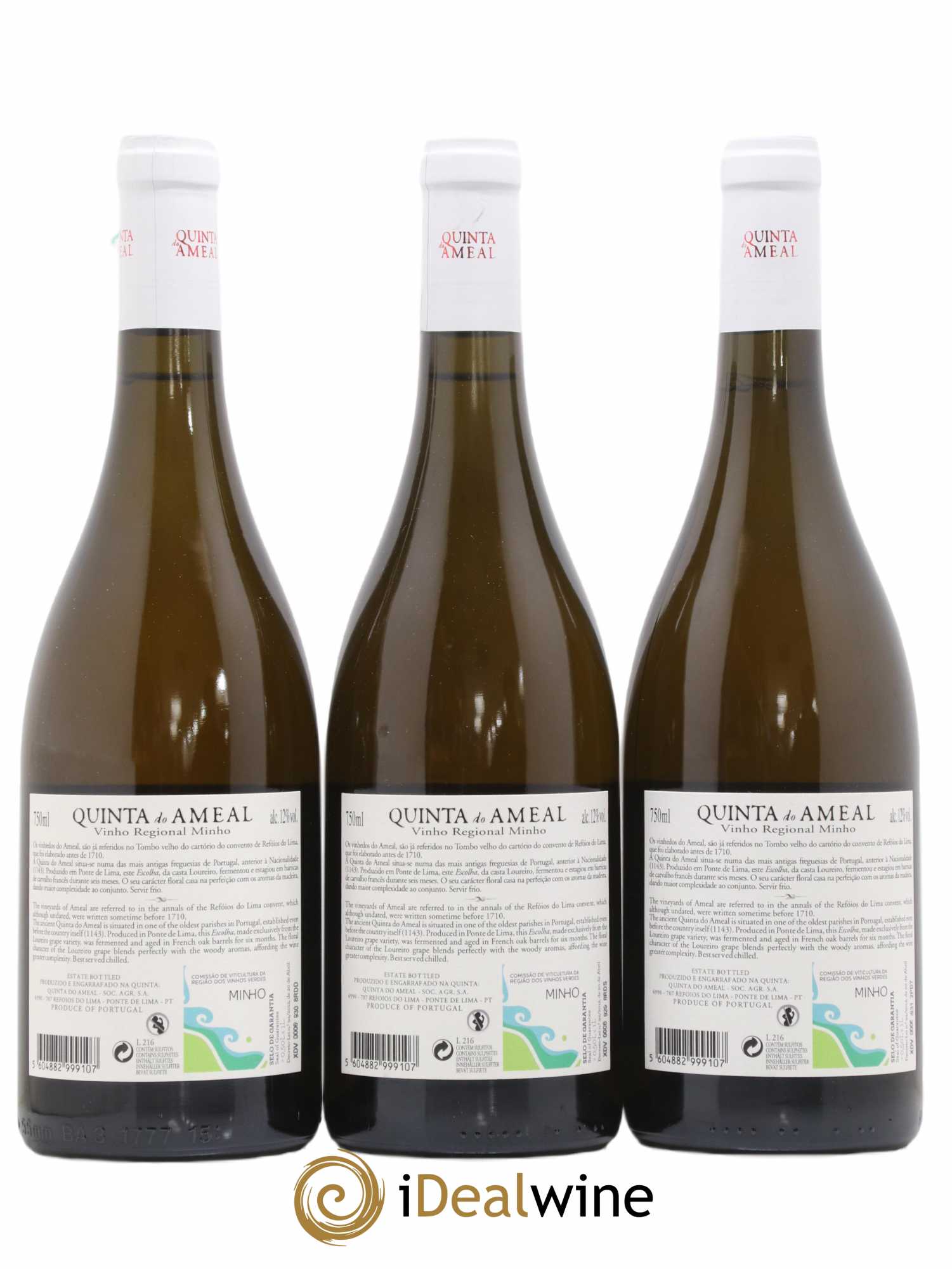 Portugal Quinta Do Ameal Vinho Regional Minho Escolha 2016 - Lot de 3 bouteilles - 1