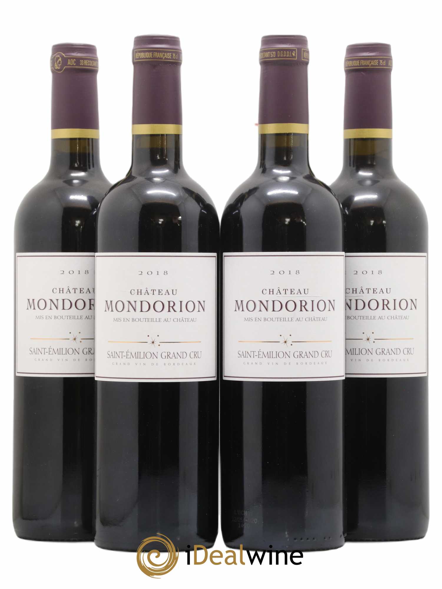 Saint-Émilion Grand Cru Château Mondorion (sans prix de réserve) 2018 - Lot de 4 bouteilles - 0