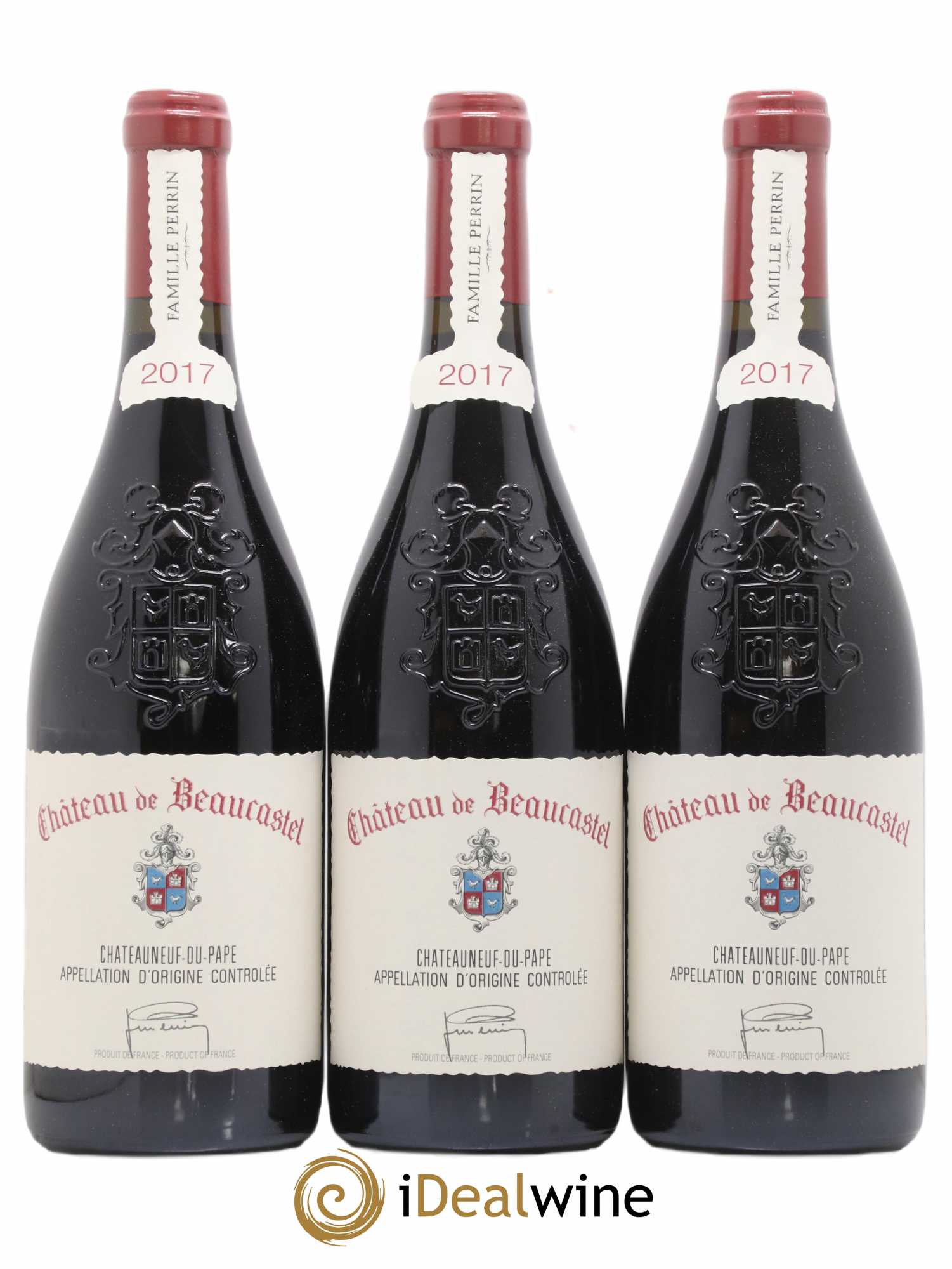 Châteauneuf-du-Pape Château de Beaucastel Famille Perrin 2017 - Lot de 3 bouteilles - 0