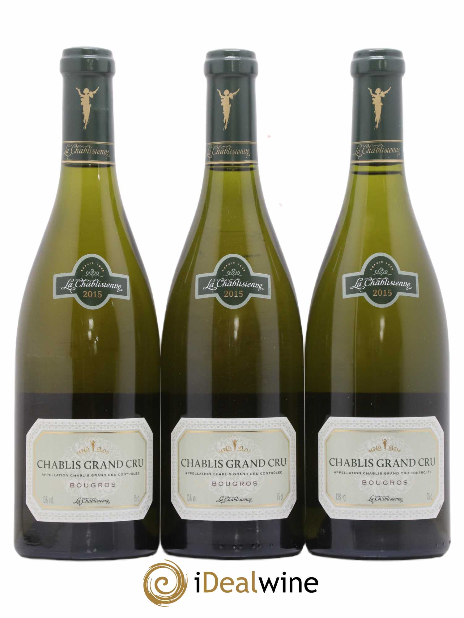 Chablis Grand Cru Bougros La Chablisienne 2015 - Lot de 3 bouteilles - 0