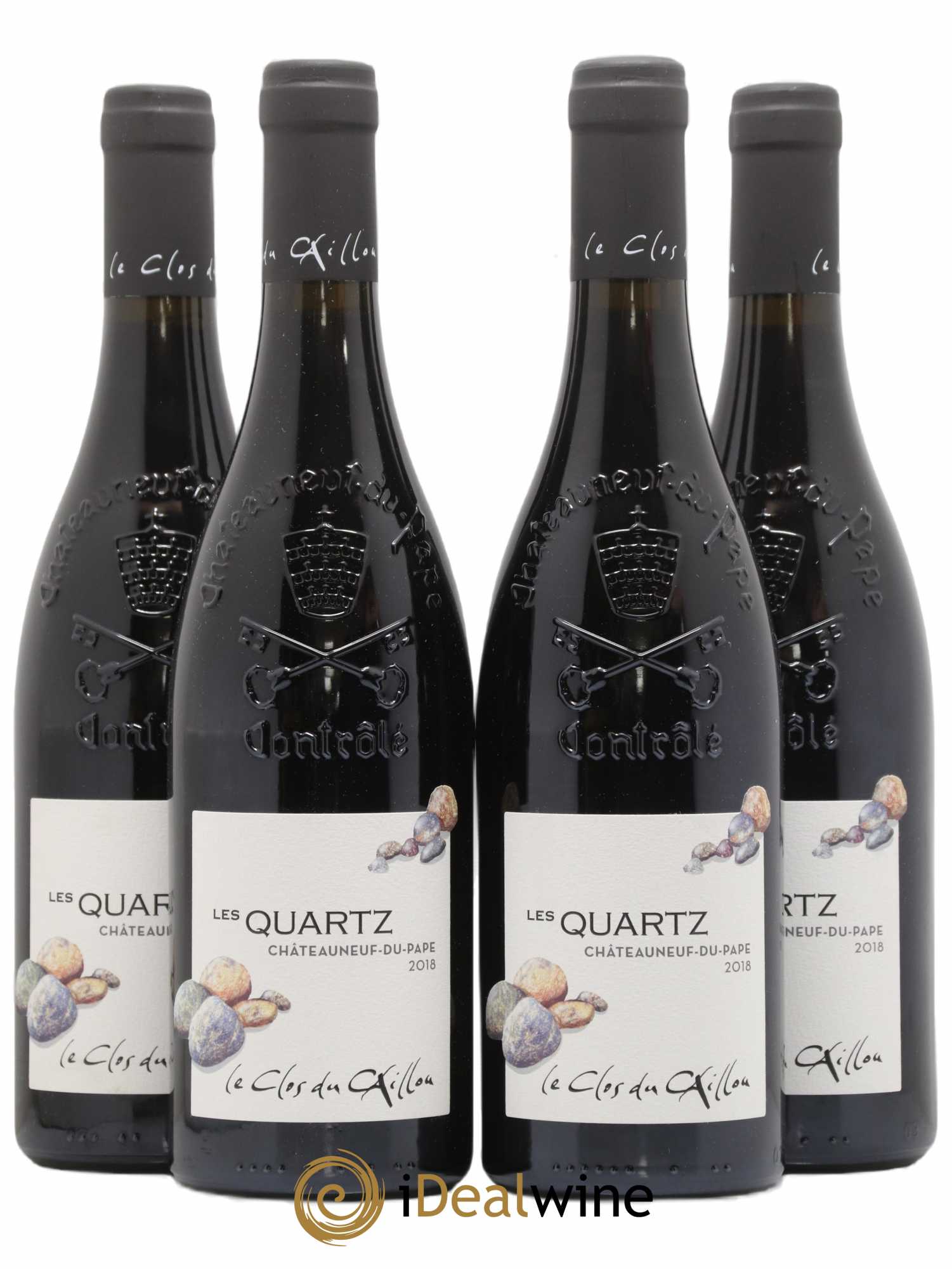Châteauneuf-du-Pape Les Quartz Clos du Caillou 2018 - Lot de 4 bouteilles - 0