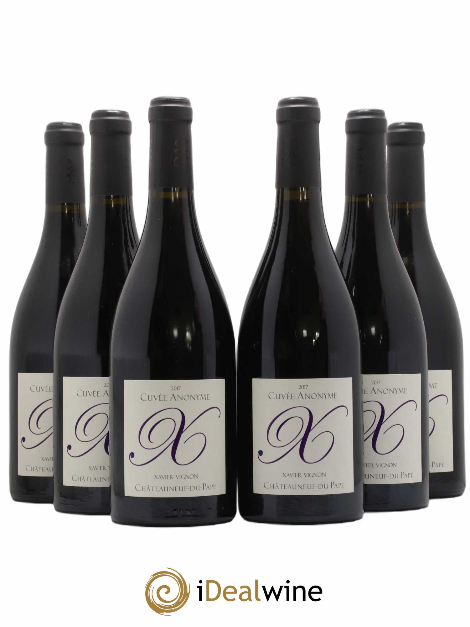 Châteauneuf-du-Pape Cuvée Anonyme Xavier Vignon (sans prix de réserve) 2017 - Lot de 6 bouteilles - 0