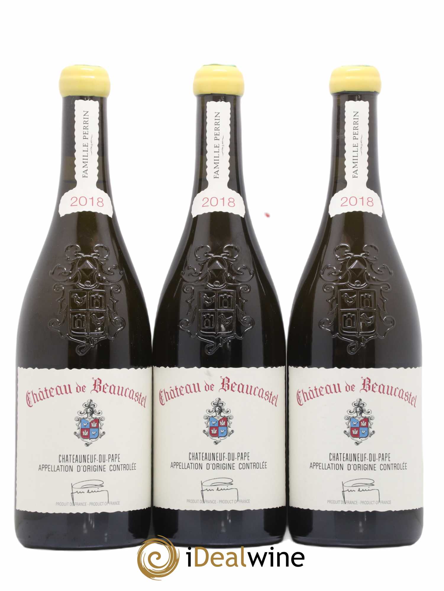 Châteauneuf-du-Pape Château de Beaucastel Famille Perrin 2018 - Posten von 3 Flaschen - 0
