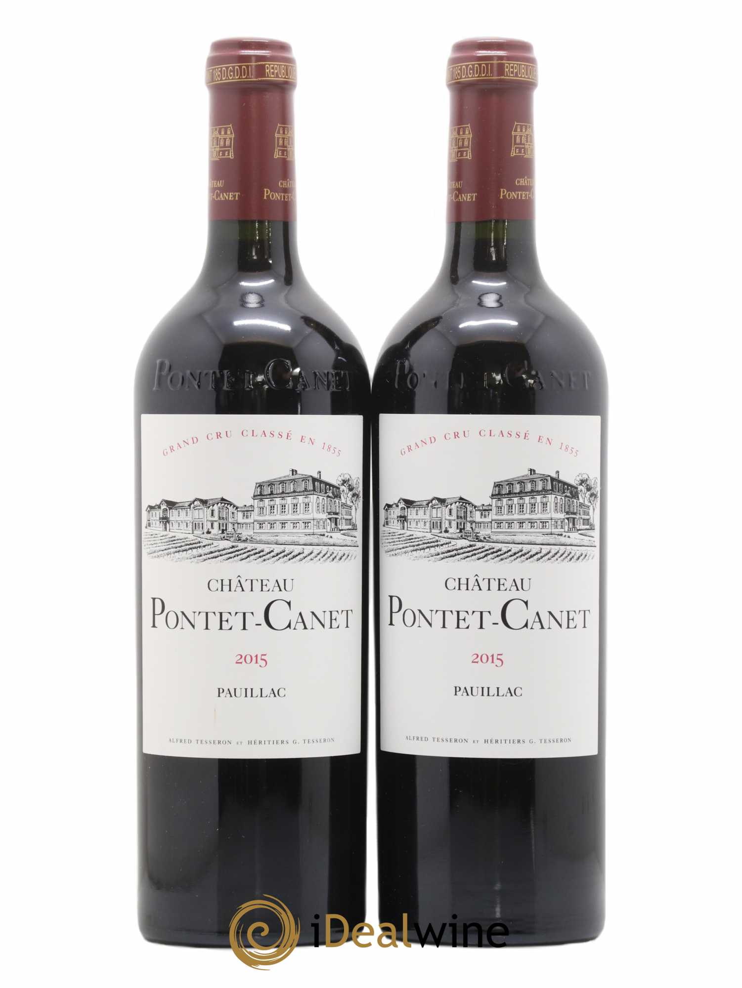Château Pontet Canet 5ème Grand Cru Classé 2015 - Lot de 2 bouteilles - 0