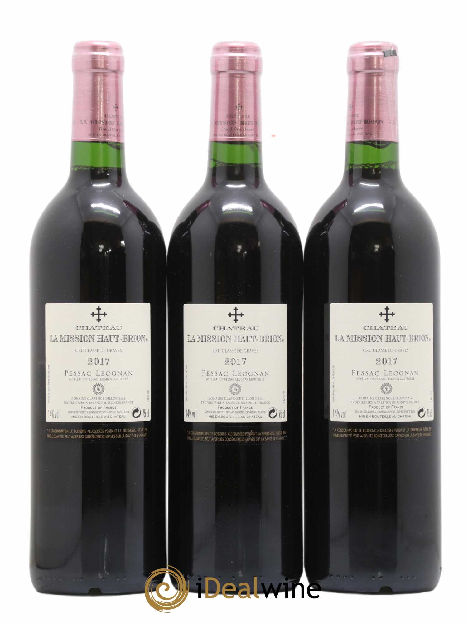 Château la Mission Haut-Brion Cru Classé de Graves 2017 - Lot de 3 bouteilles - 1