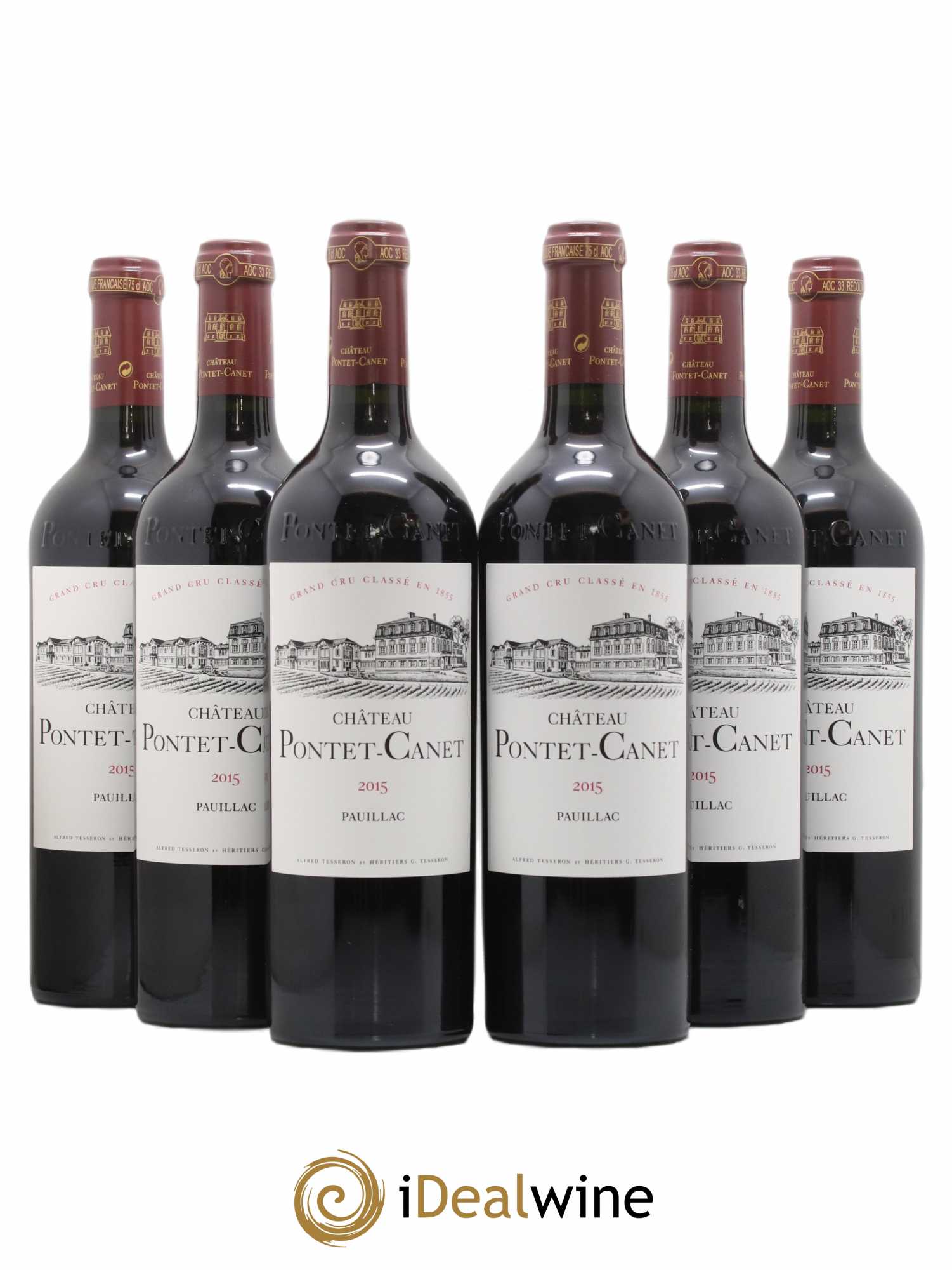 Château Pontet Canet 5ème Grand Cru Classé 2015 - Lot de 6 bouteilles - 0