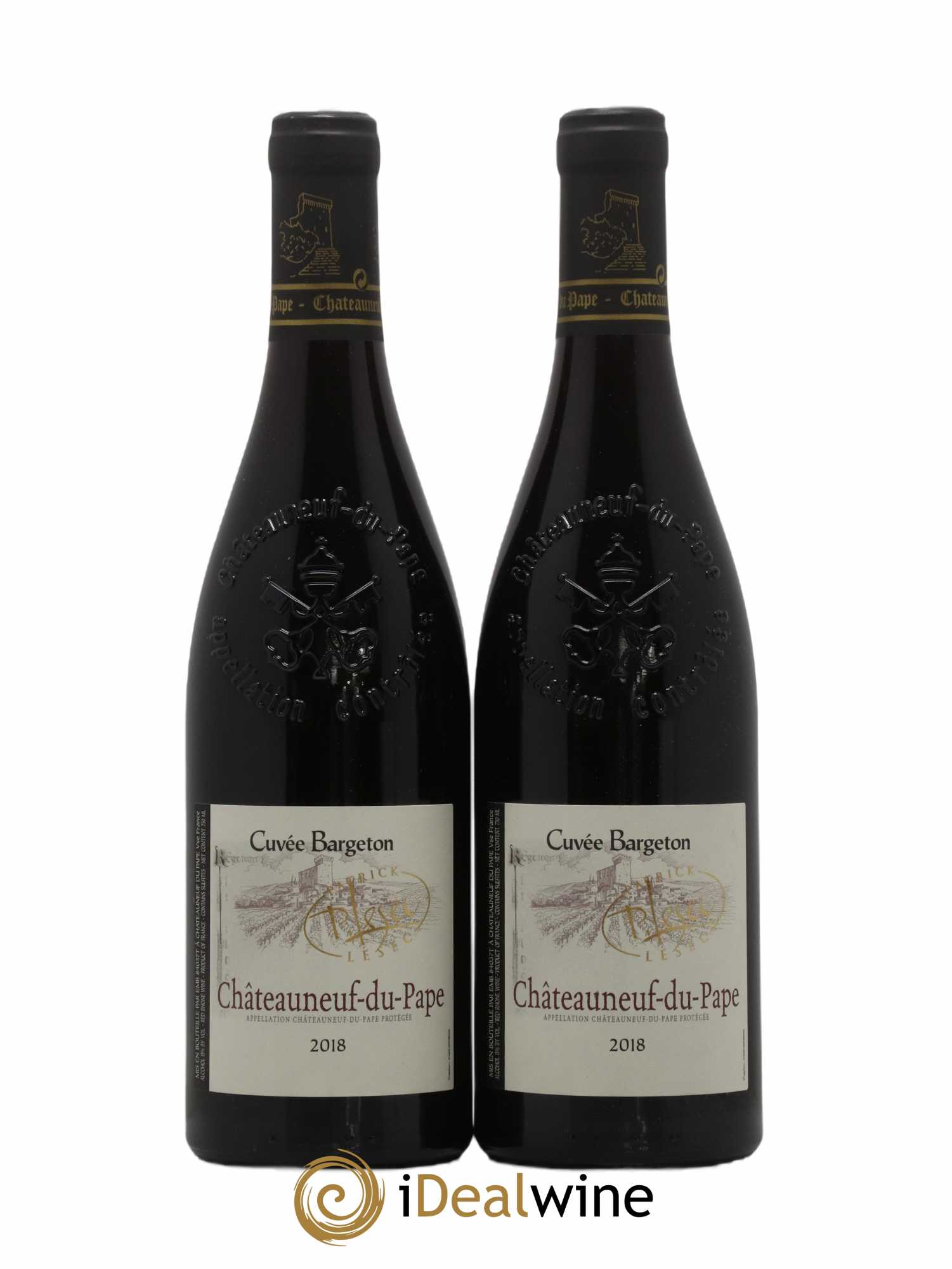 Châteauneuf-du-Pape Patrick Lesec Cuvee Bargeton 2018 - Lot de 2 bouteilles - 0