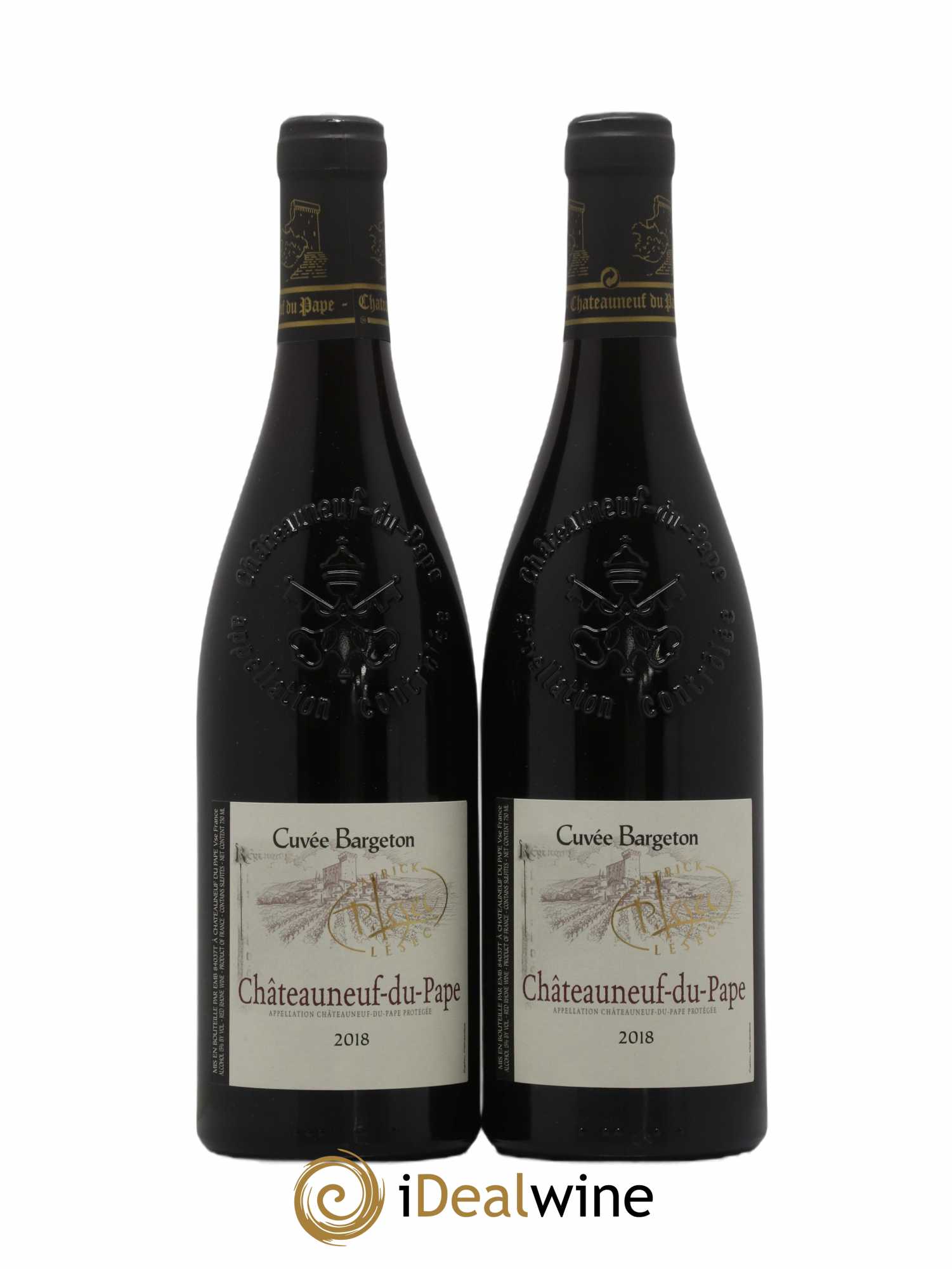 Châteauneuf-du-Pape Patrick Lesec Cuvee Bargeton 2018 - Lot de 2 bouteilles - 0