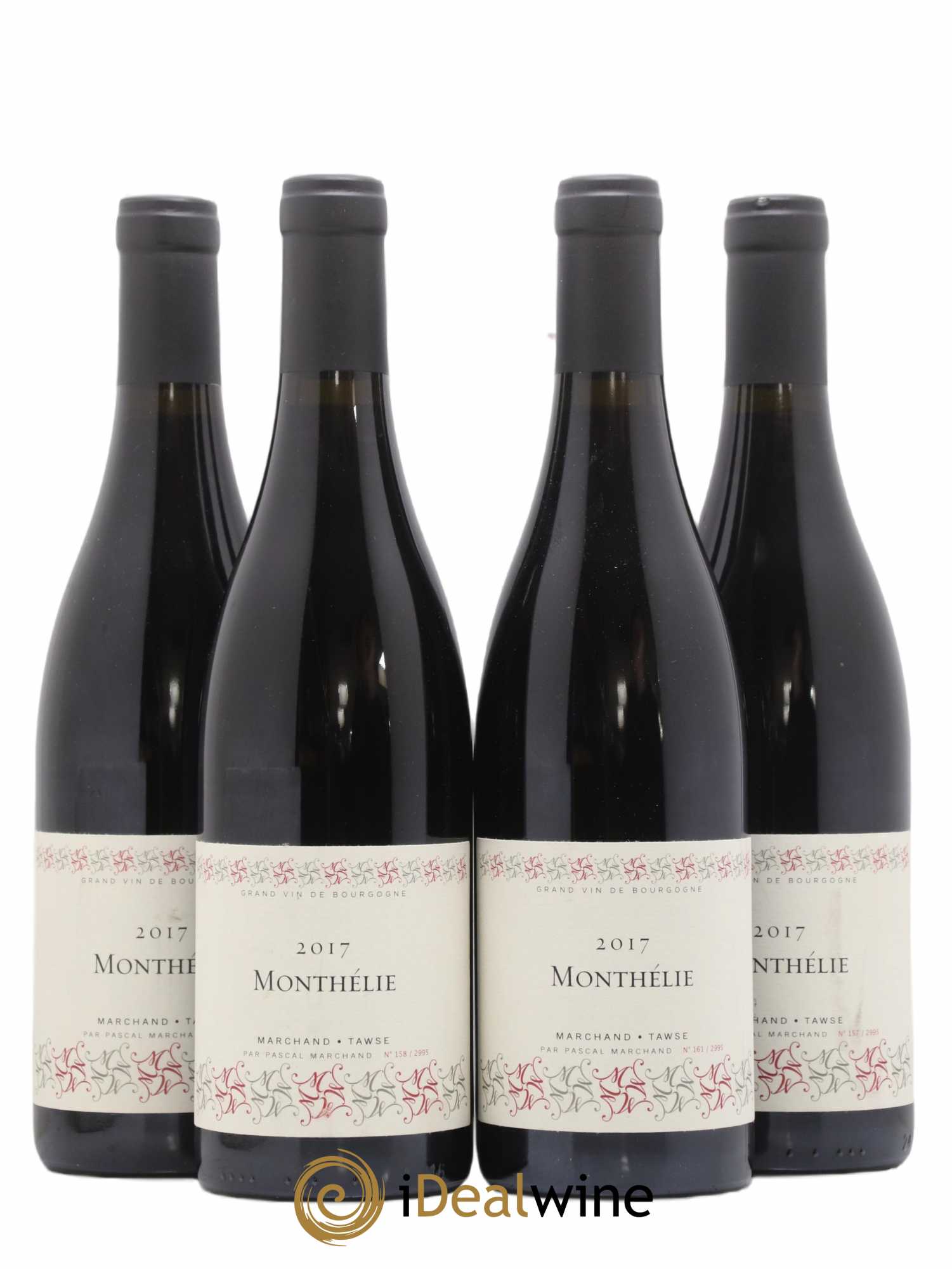 Monthélie Marchand Tawse (sans prix de réserve) 2017 - Lot de 4 bouteilles - 0