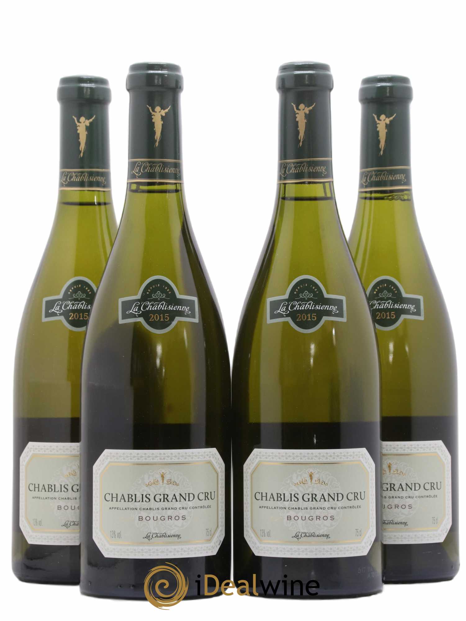 Chablis Grand Cru Bougros La Chablisienne 2015 - Lot de 4 bouteilles - 0