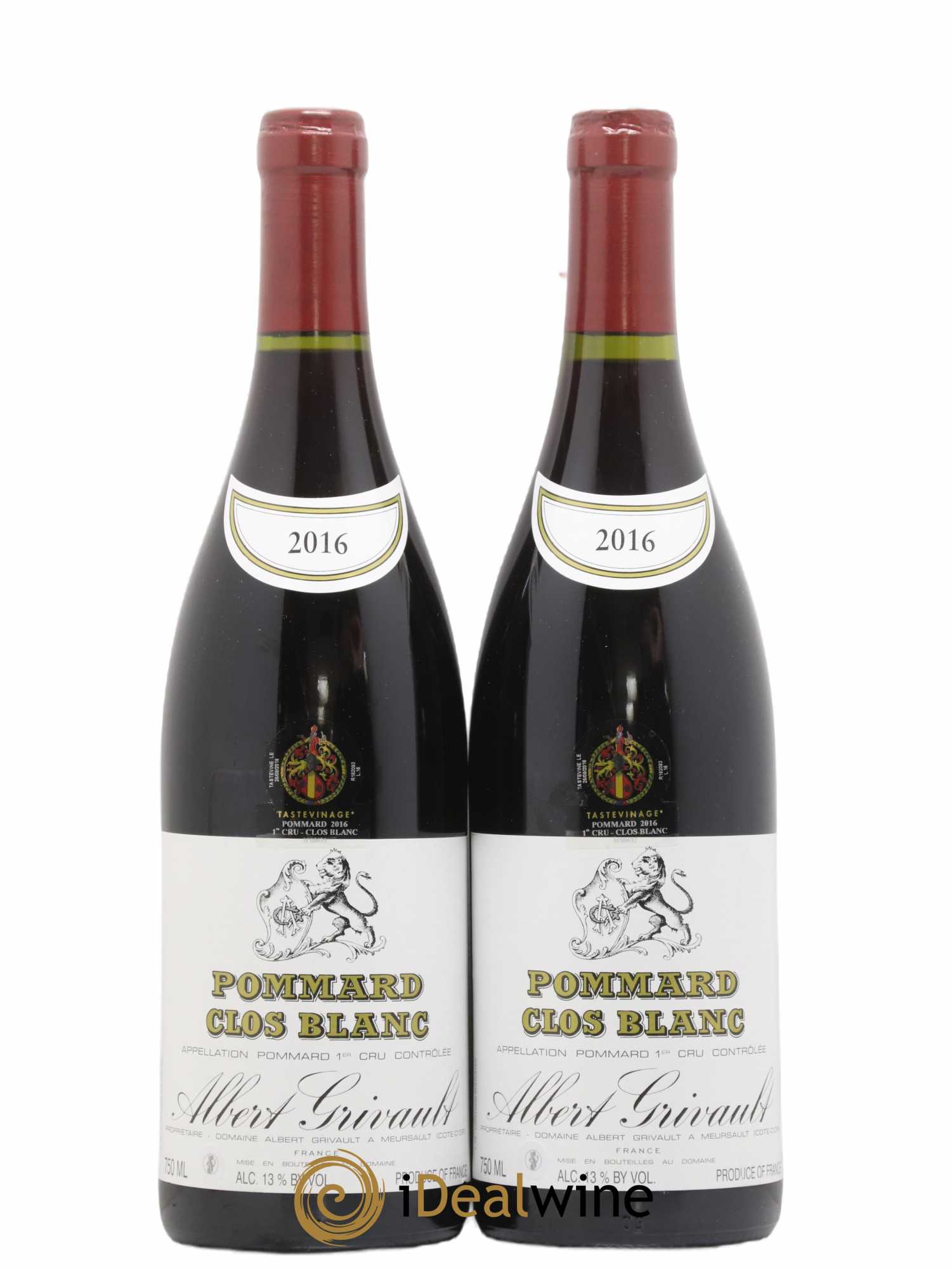 Pommard 1er Cru Clos Blanc Albert Grivault 2016 - Lot de 2 bouteilles - 0