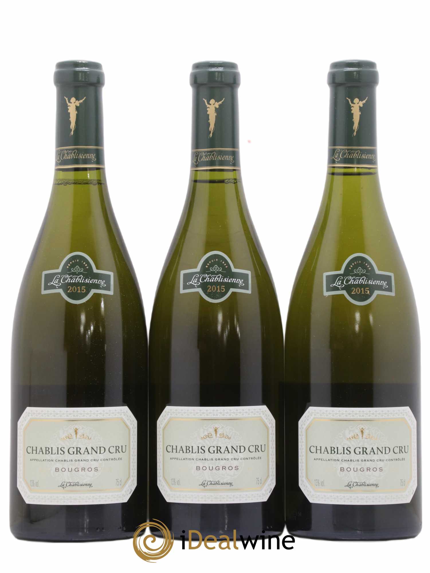Chablis Grand Cru Bougros La Chablisienne 2015 - Lot de 3 bouteilles - 0
