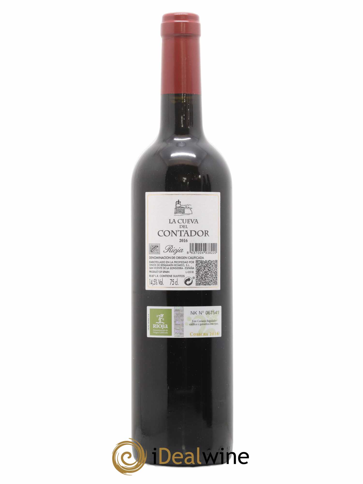 Rioja DOCA La Cueva del Contador Bodega Contador - Benjamin Romeo 2016 - Lot de 1 bouteille - 1