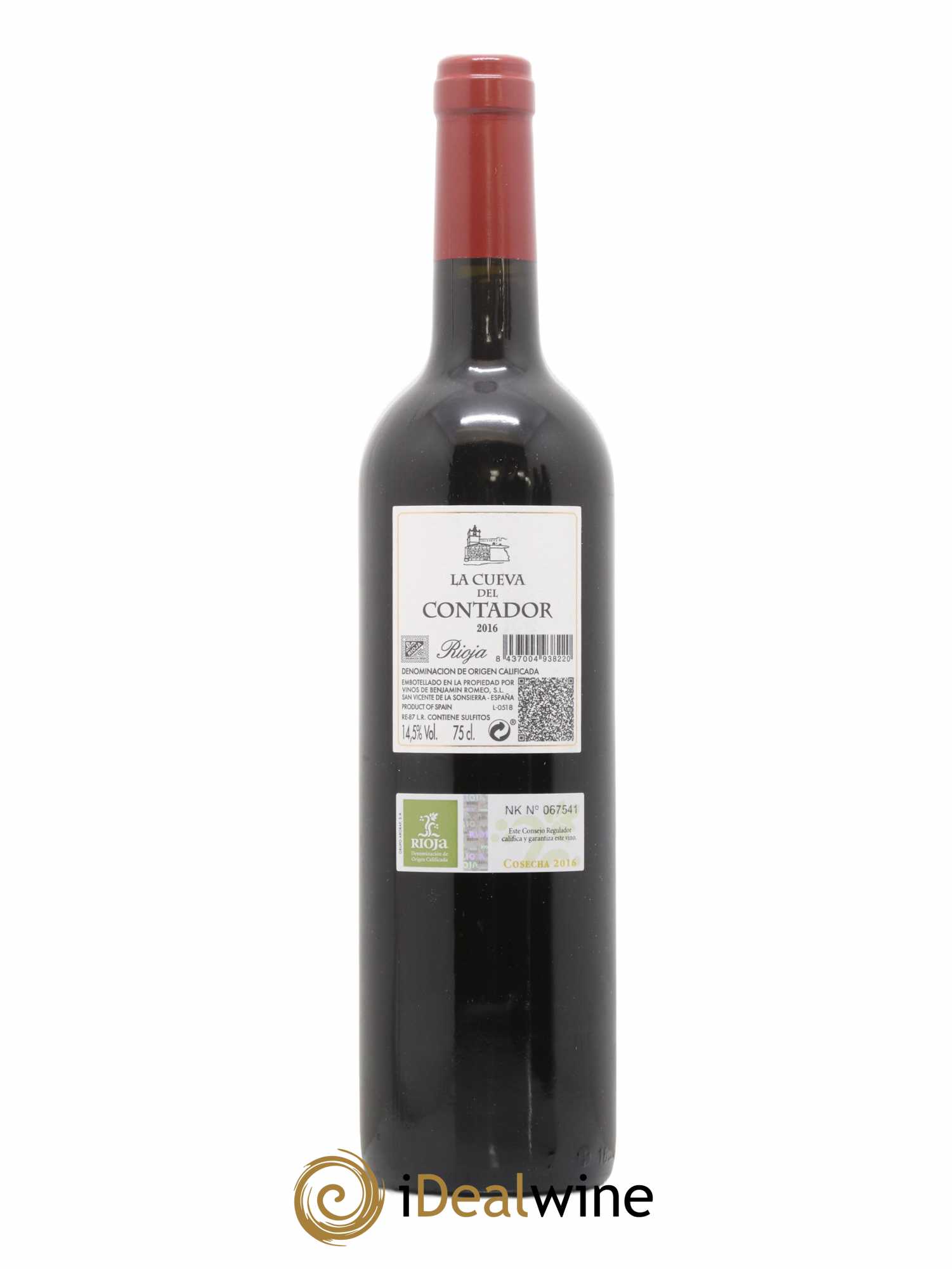 Rioja DOCA La Cueva del Contador Bodega Contador - Benjamin Romeo 2016 - Lot of 1 bottle - 1