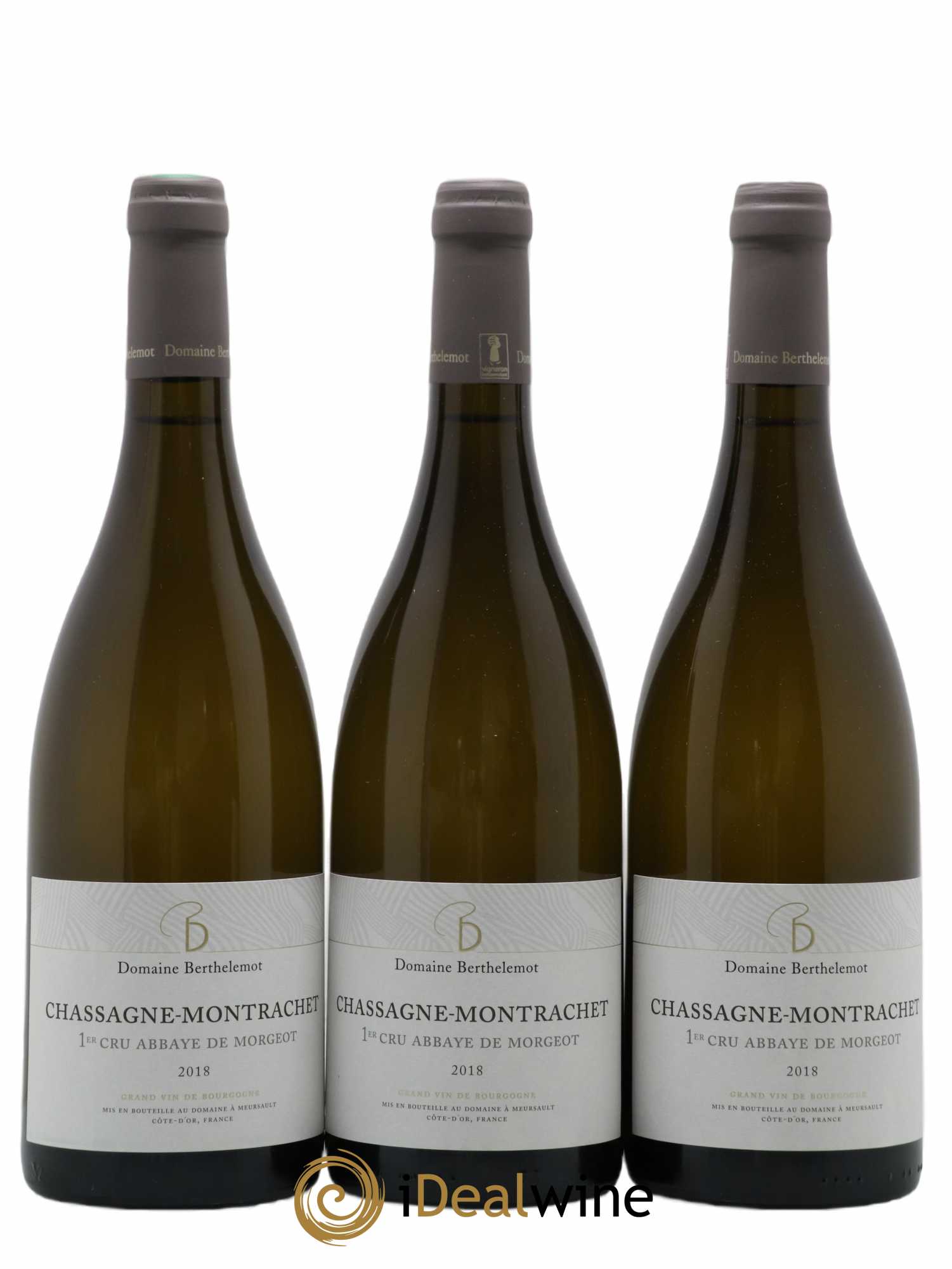 Chassagne-Montrachet 1er Cru Abbaye De Morgeot Berthelemot 2018 - Posten von 3 Flaschen - 0
