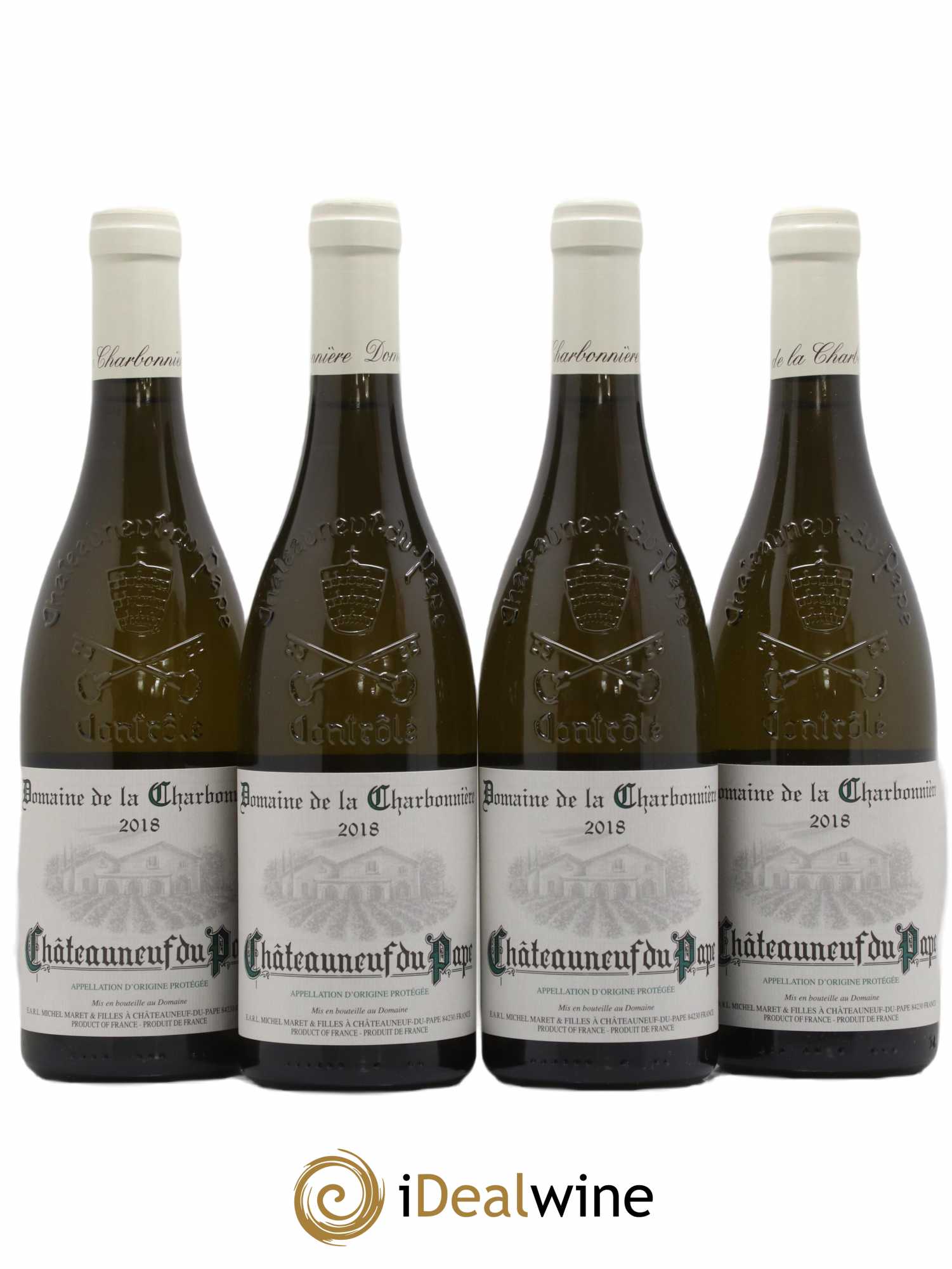 Châteauneuf-du-Pape Charbonniere (sans prix de réserve) 2018 - Lot de 4 bouteilles - 0