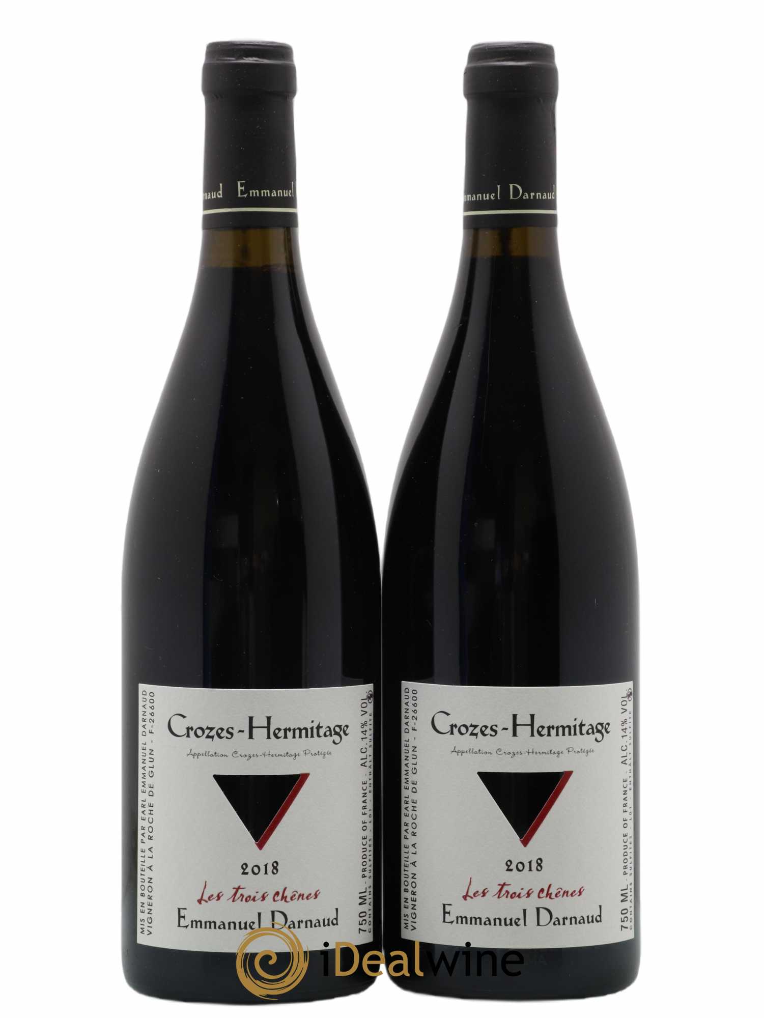 Crozes-Hermitage Les Trois Chênes Emmanuel Darnaud 2018 - Lot de 2 bouteilles - 0