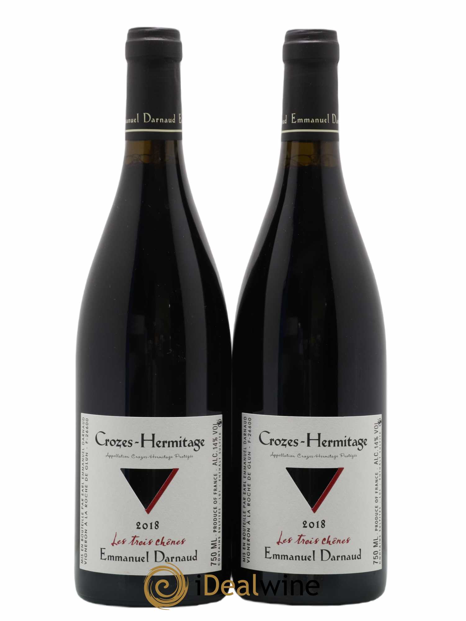 Crozes-Hermitage Les Trois Chênes Emmanuel Darnaud 2018 - Lot de 2 bouteilles - 0