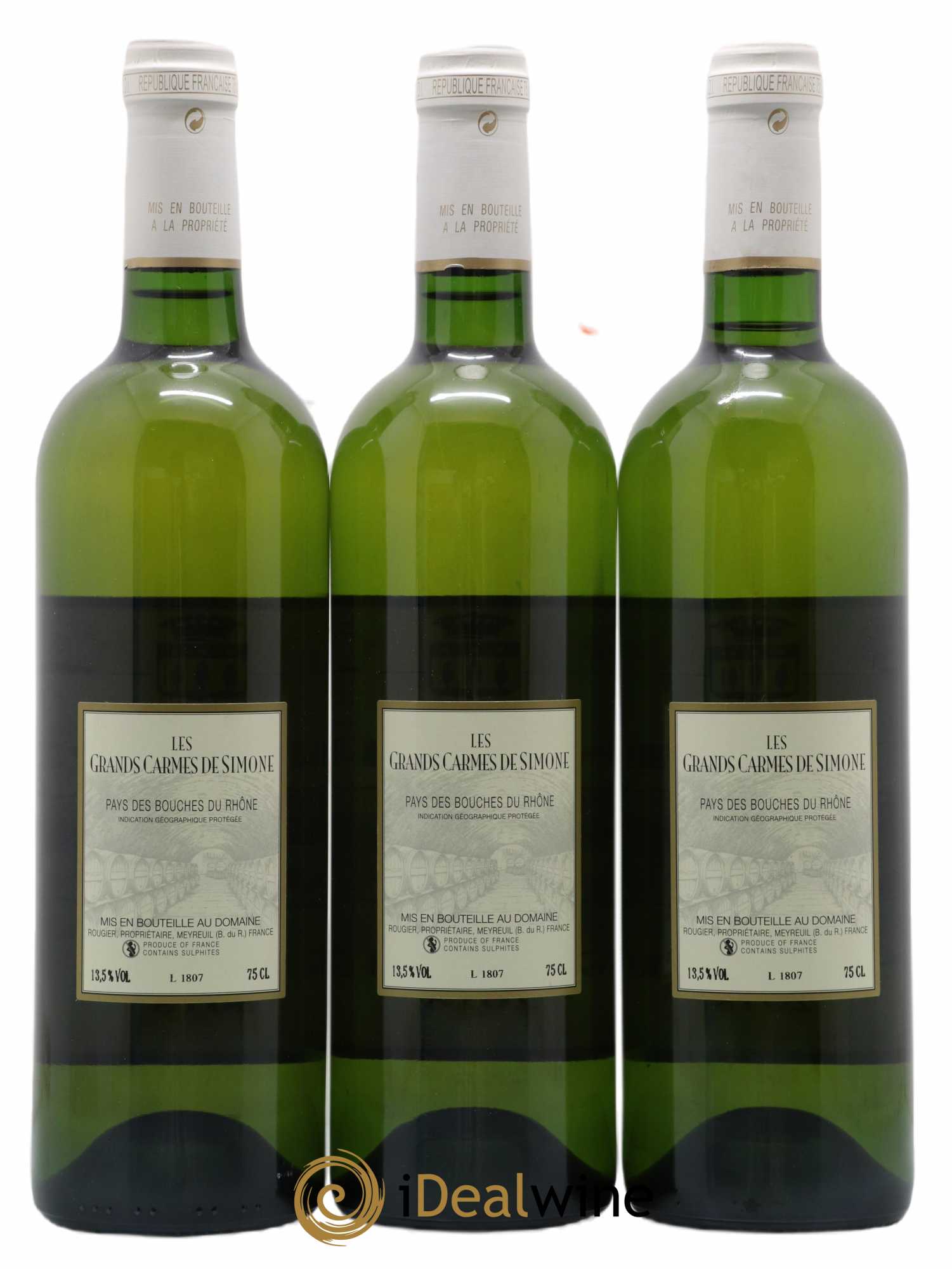 Bouches du Rhône Château Simone Grands Carmes Famille Rougier 2018 - Lot de 3 bouteilles - 1