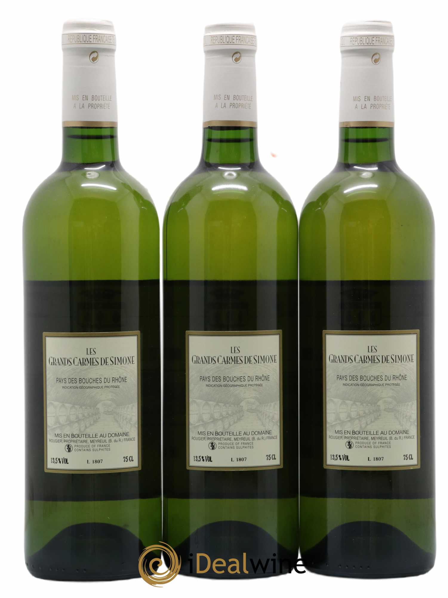 Bouches du Rhône Château Simone Grands Carmes Famille Rougier 2018 - Lot de 3 bouteilles - 1