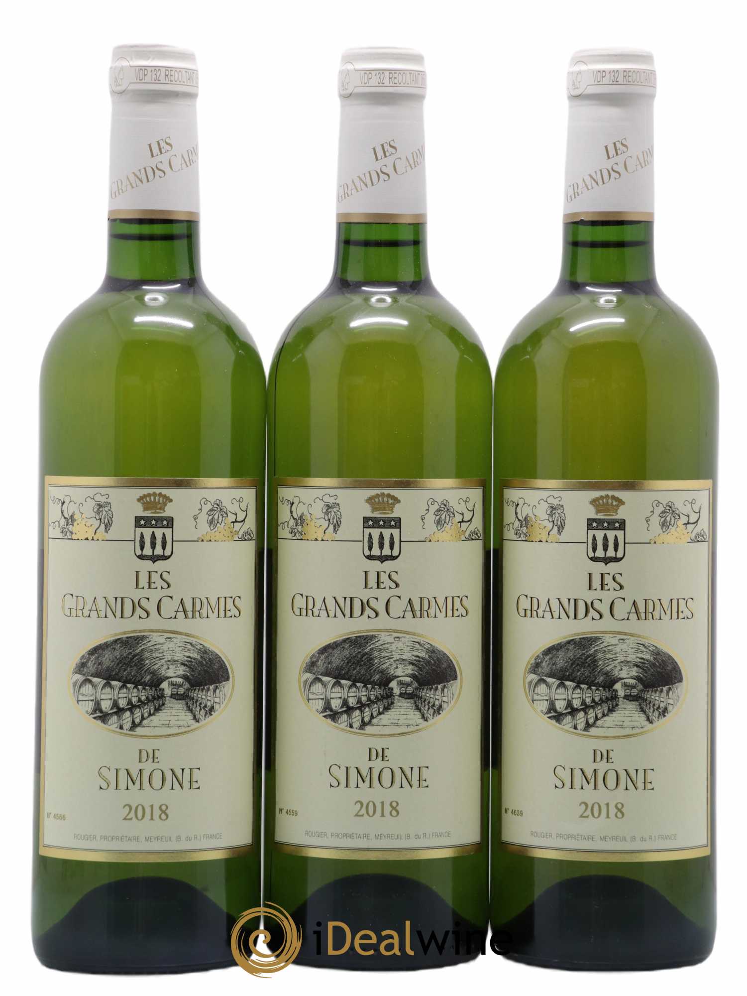 Bouches du Rhône Château Simone Grands Carmes Famille Rougier 2018 - Lot de 3 bouteilles - 0