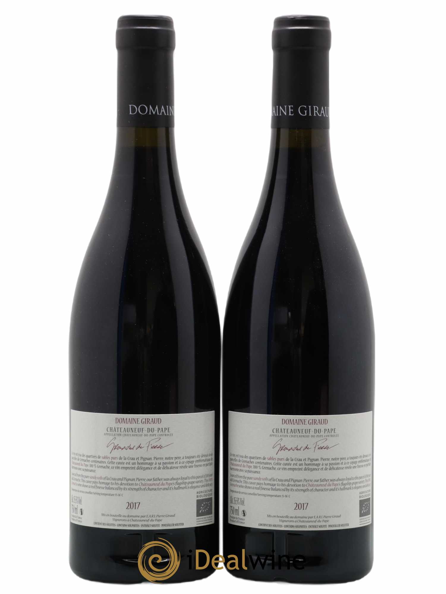 Châteauneuf-du-Pape Les Grenaches De Pierre Giraud (Domaine) 2017 - Lotto di 2 bottiglie - 1