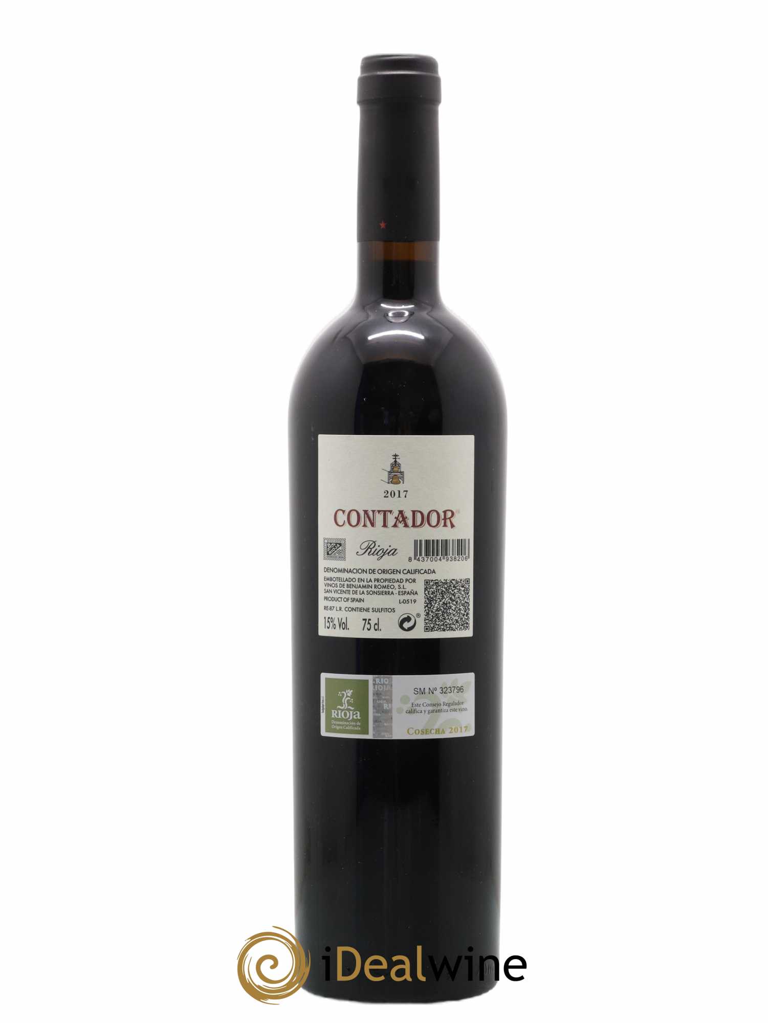 Rioja DOCa Bodega Contador DOCA Contador Benjamin Romeo 2017 - Lot de 1 bouteille - 1
