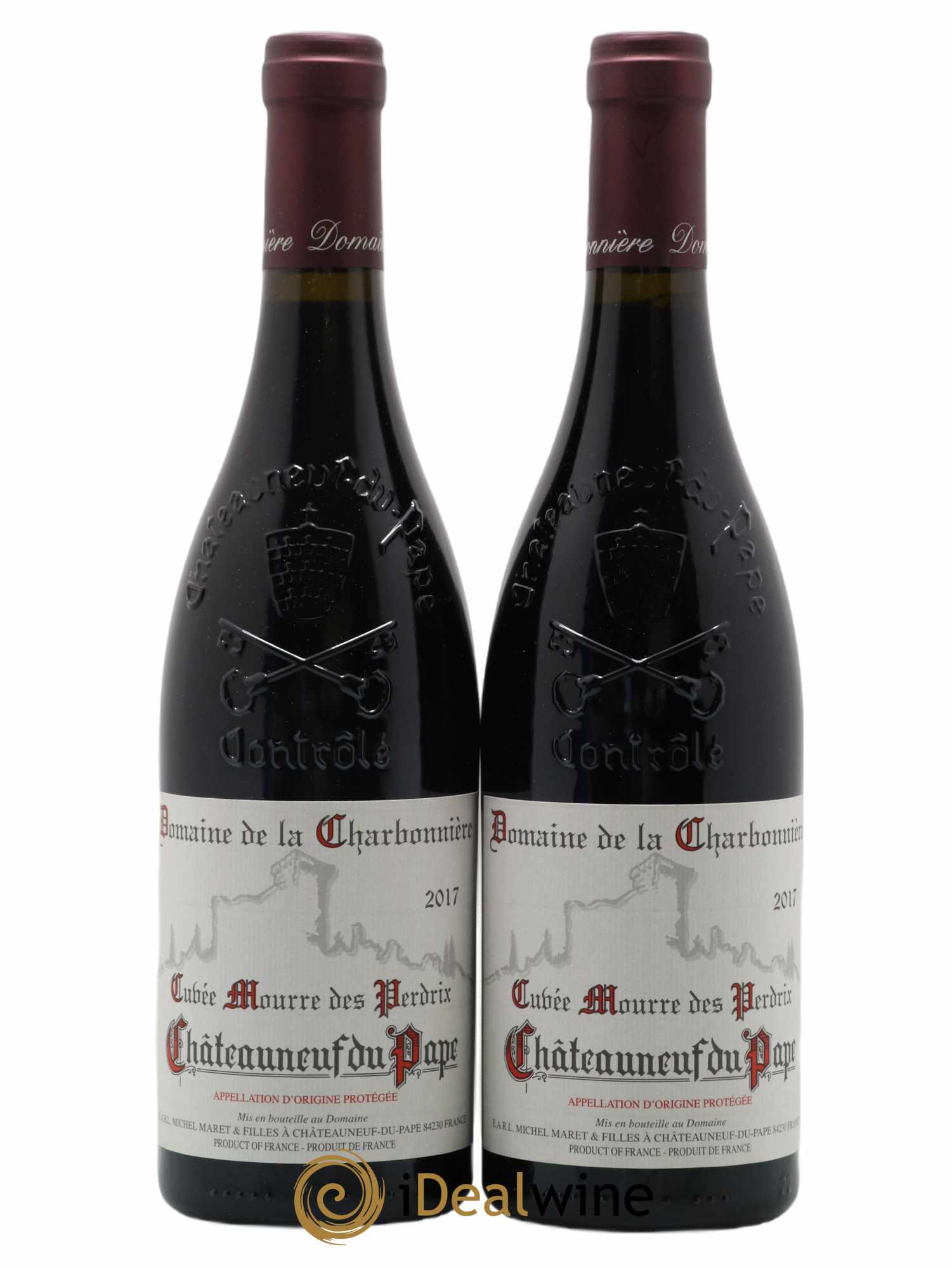 Châteauneuf-du-Pape Domaine De La Charbonnière Cuvée Mourre des Perdrix 2017 - Posten von 2 Flaschen - 0