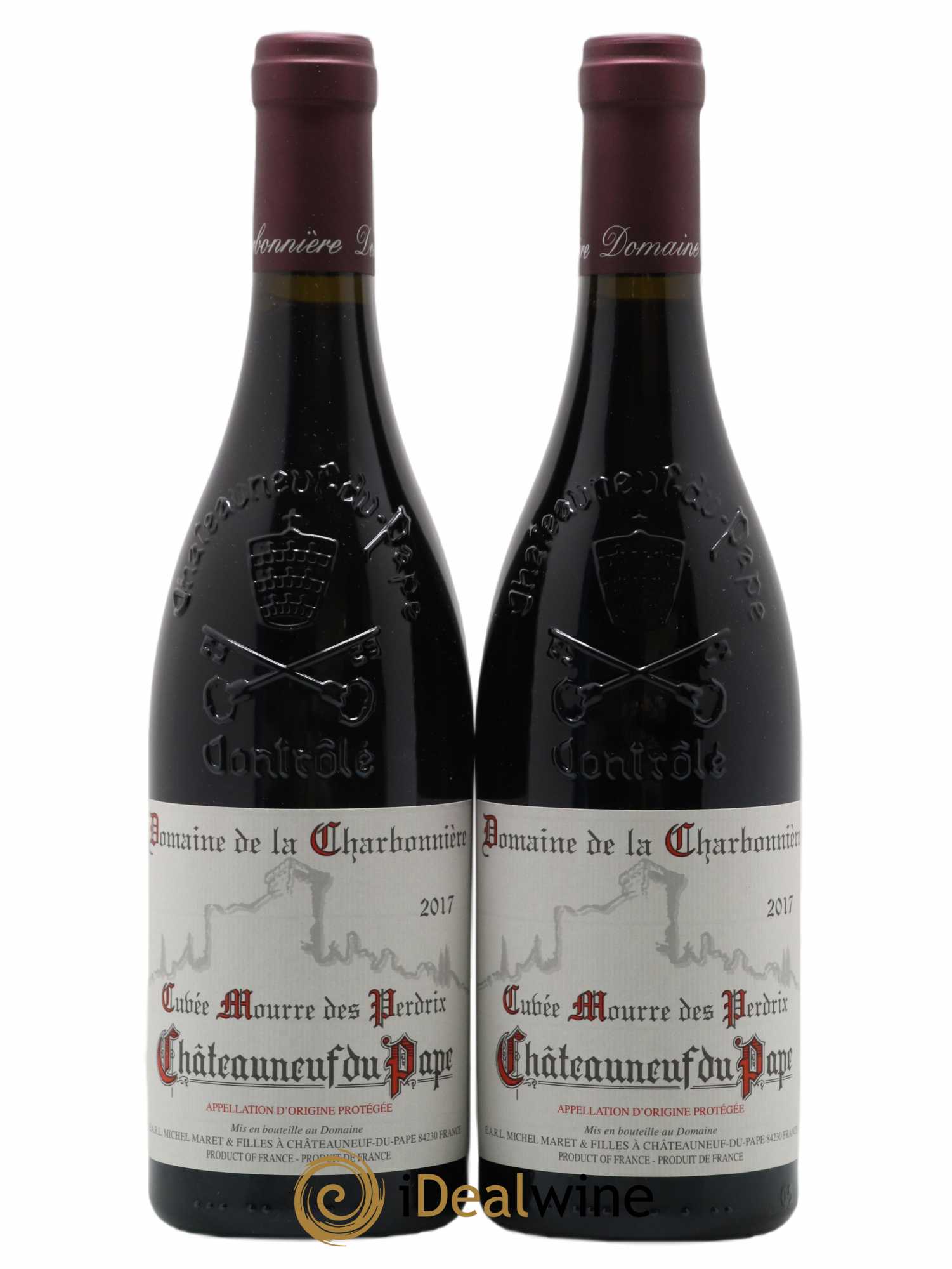 Châteauneuf-du-Pape Domaine De La Charbonnière Cuvée Mourre des Perdrix 2017 - Posten von 2 Flaschen - 0