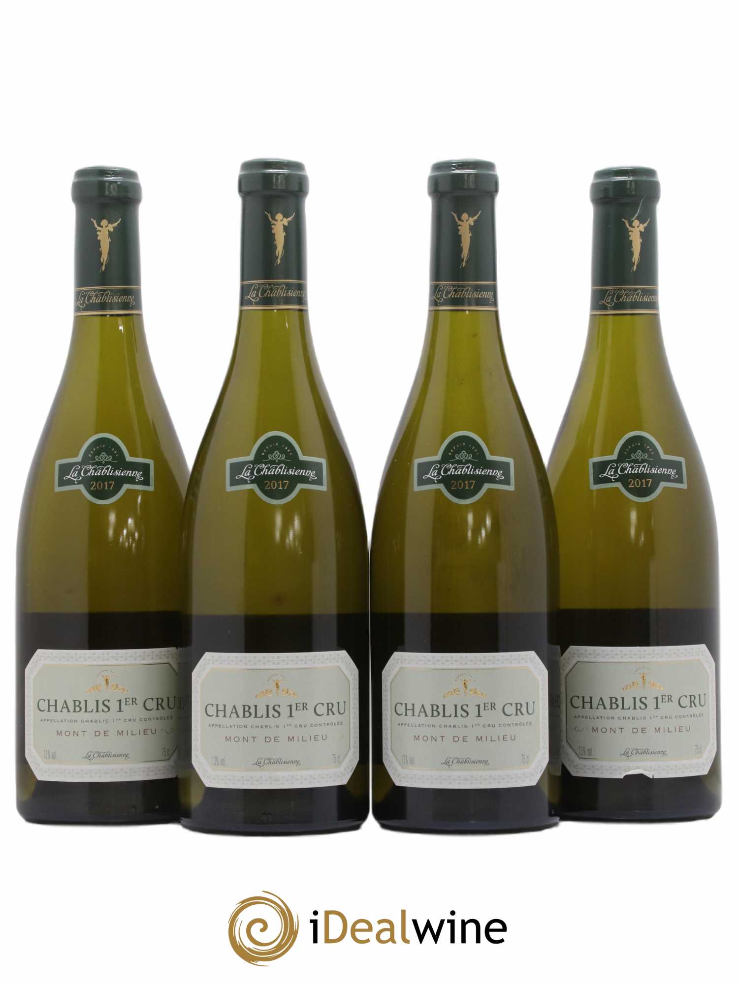 Chablis 1er Cru Mont De Milieu La Chablisienne 2017 - Lot de 4 bouteilles - 0