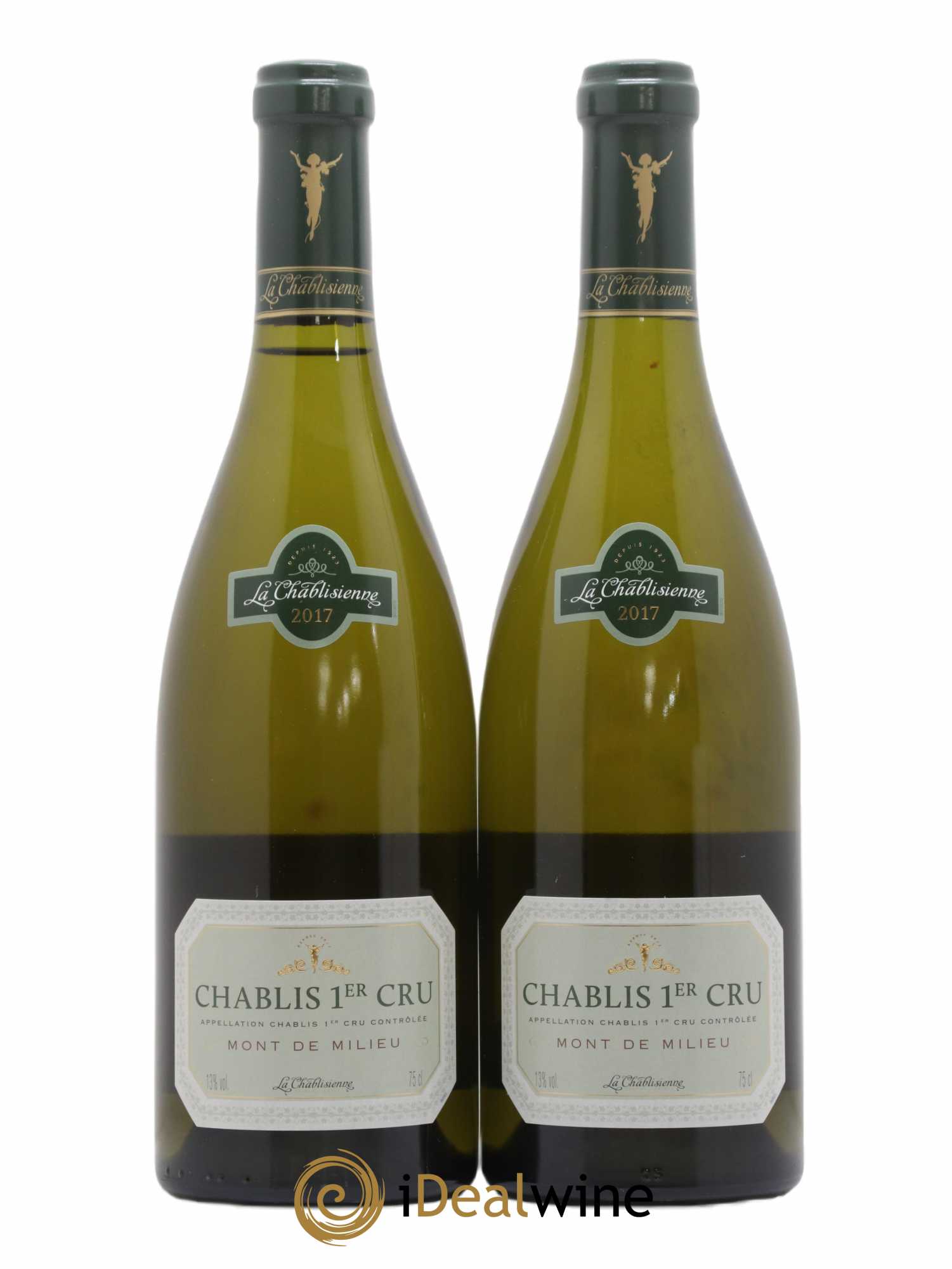 Chablis 1er Cru Mont De Milieu La Chablisienne 2017 - Lot de 2 bouteilles - 0