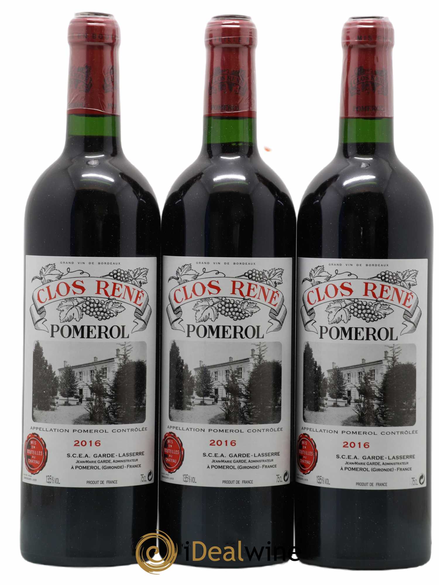 Clos René 2016 - Lot of 12 bottles - 1