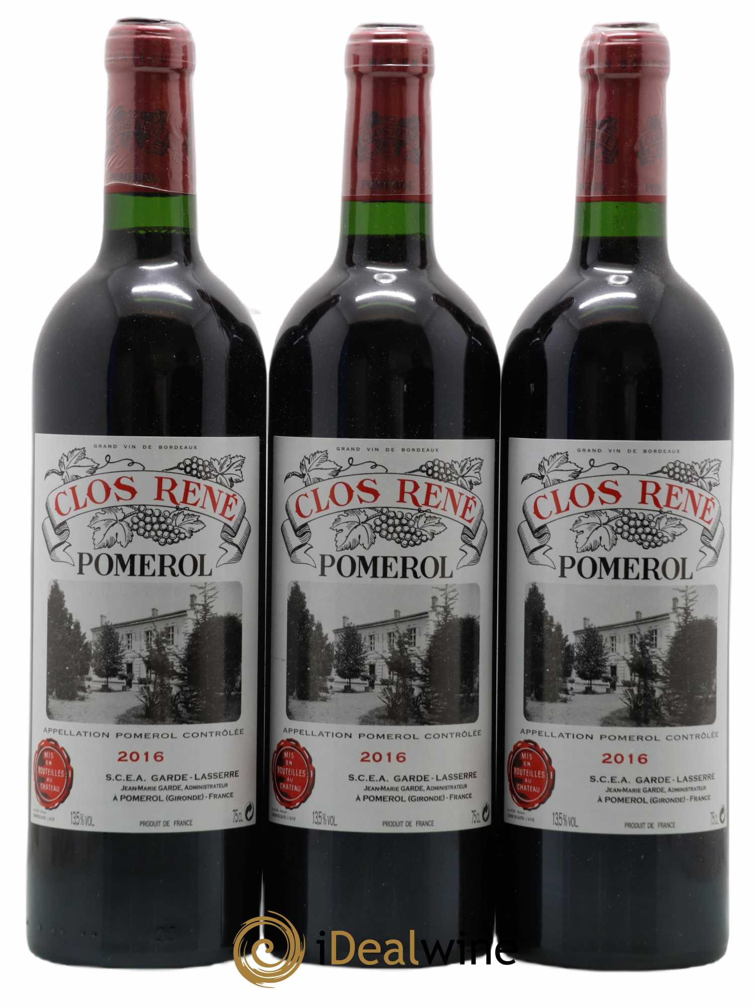 Clos René 2016 - Lot of 12 bottles - 4