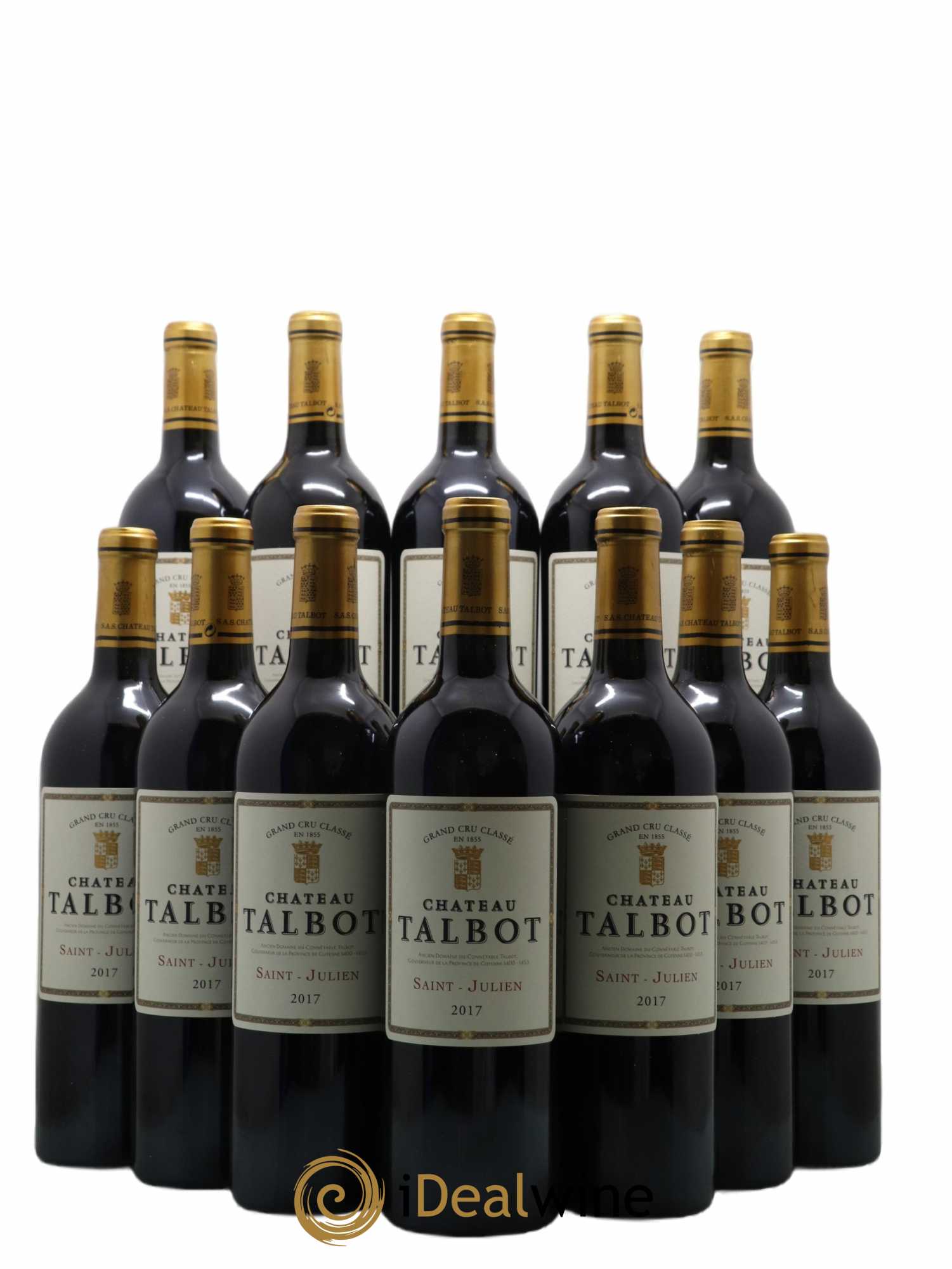 Château Talbot 4ème Grand Cru Classé 2017 - Lot de 12 bouteilles - 0