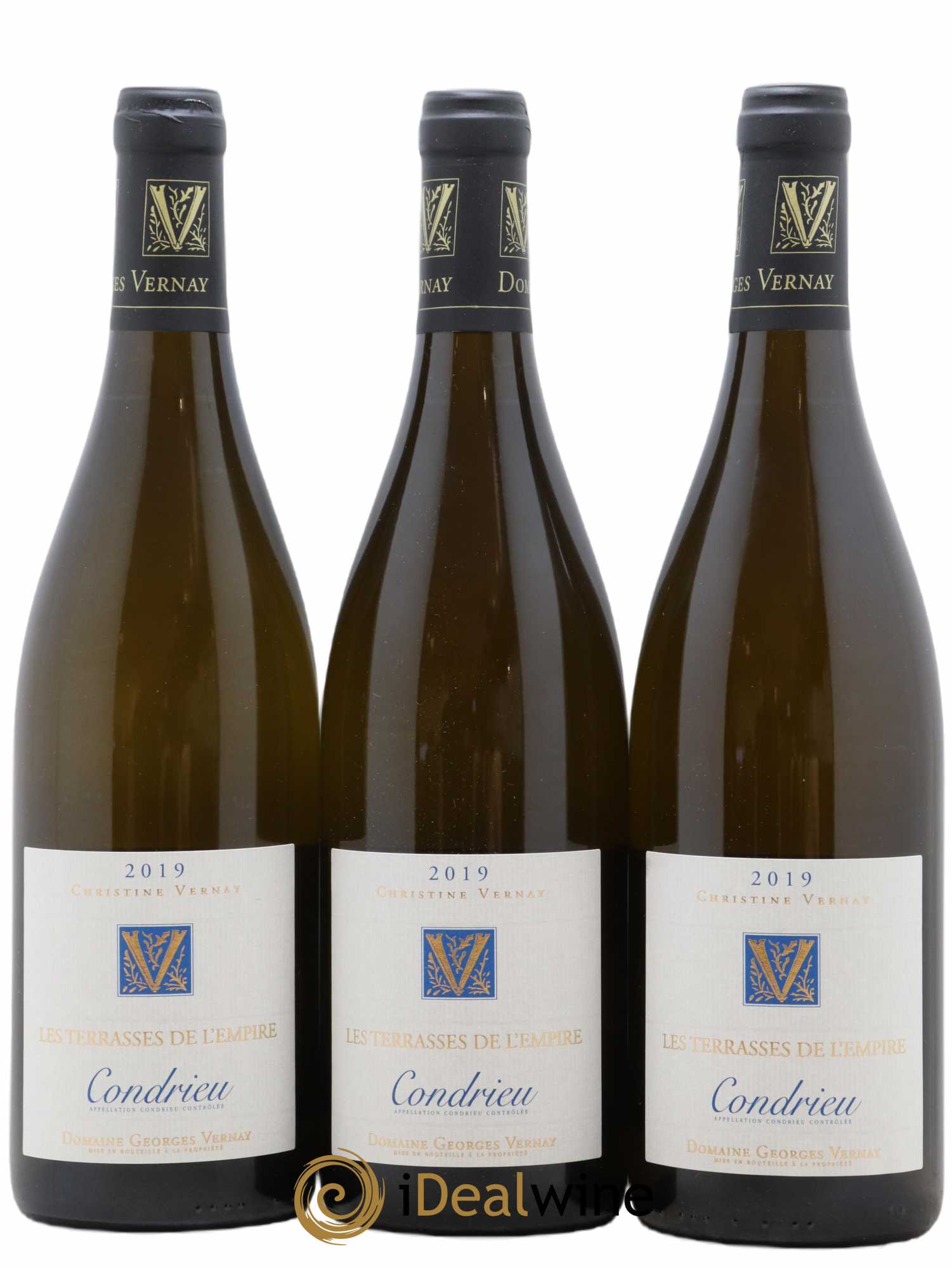 Condrieu Terrasses de l'Empire Georges Vernay (sans prix de réserve) 2019 - Lot de 3 bouteilles - 0