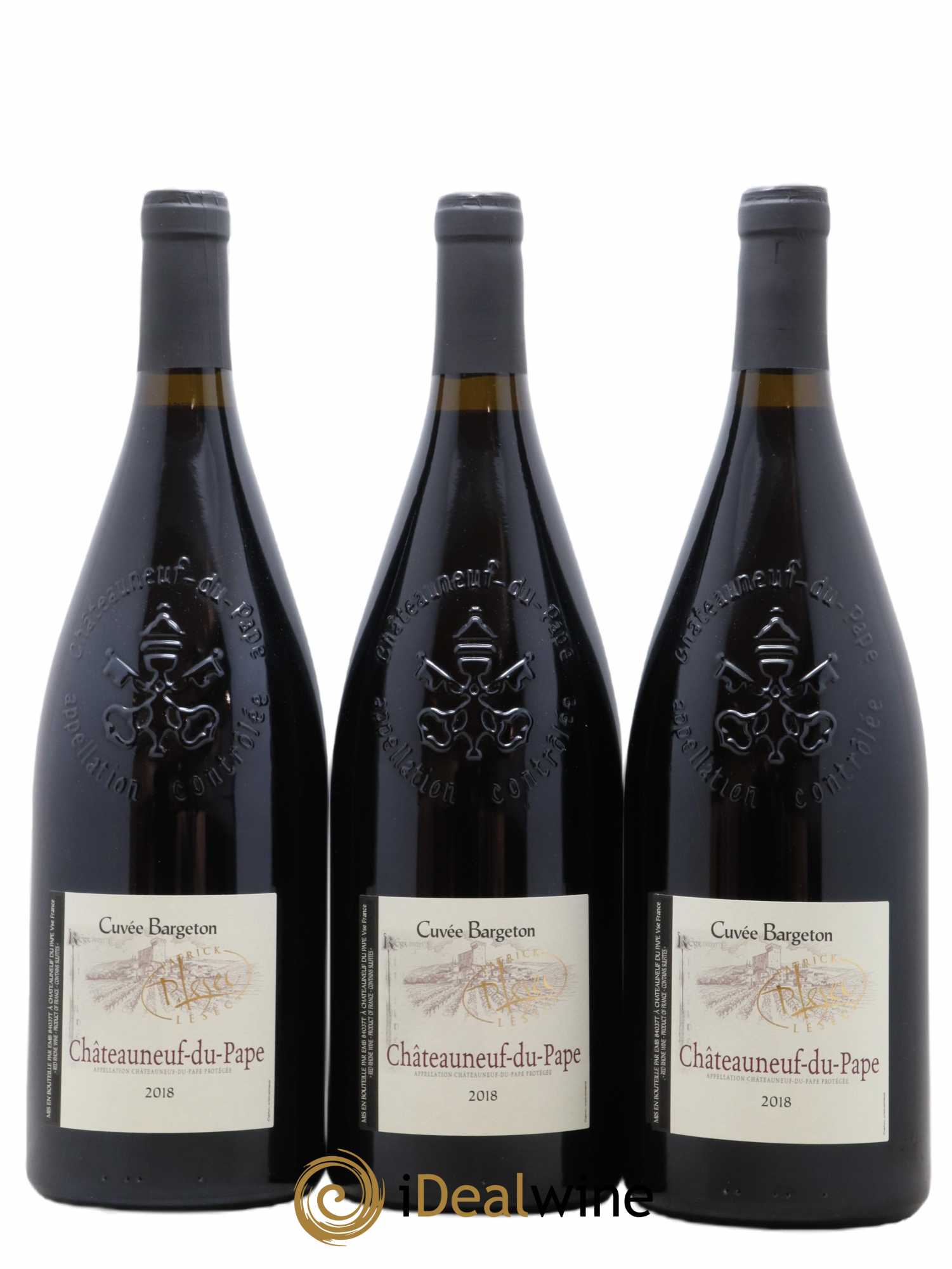 Châteauneuf-du-Pape Cuvee Bargeton Patrick Lesec 2018 - Lot de 3 magnums - 0