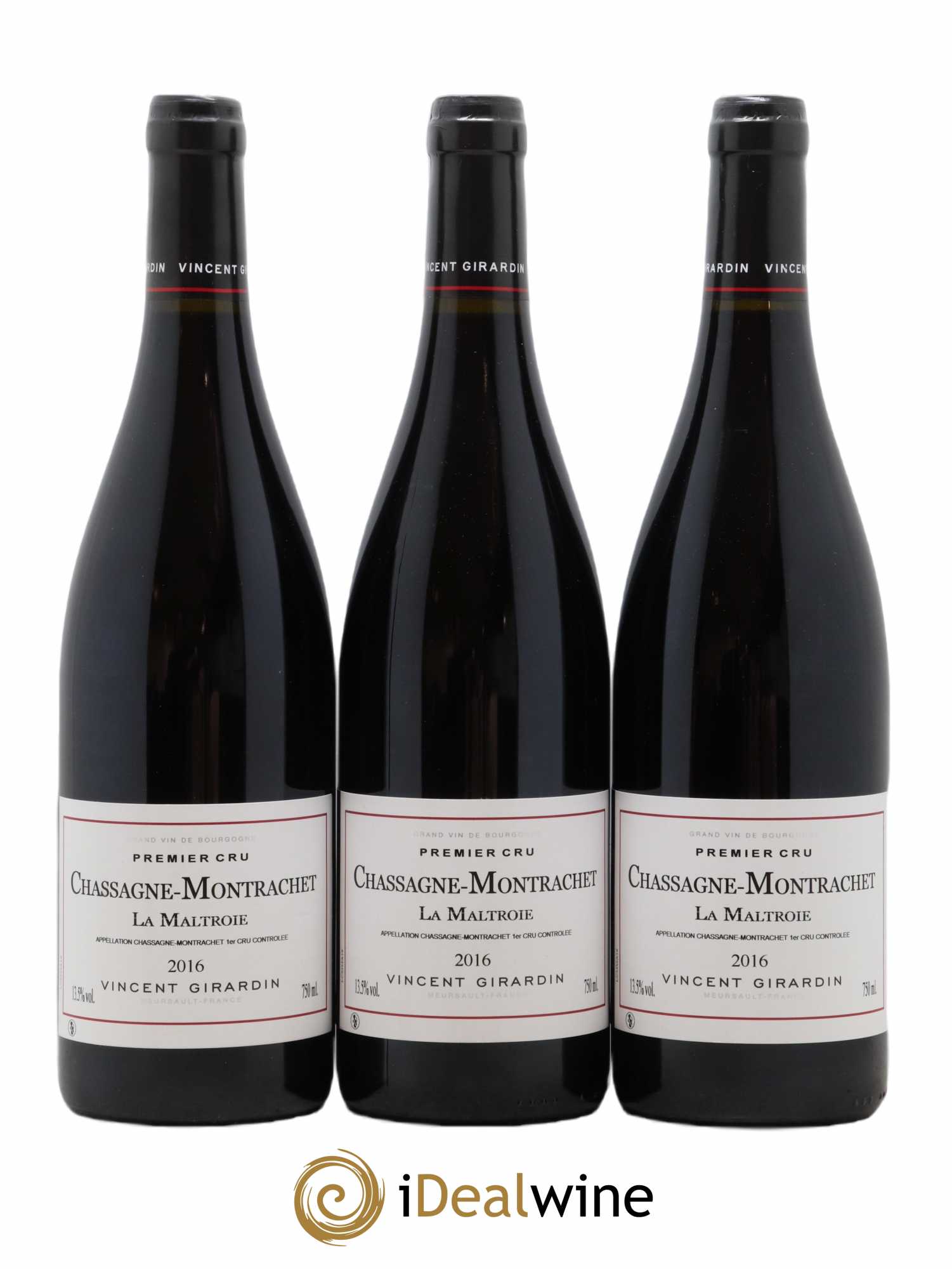 Chassagne-Montrachet 1er Cru La Maltroie Vincent Girardin 2016 - Posten von 3 Flaschen - 0