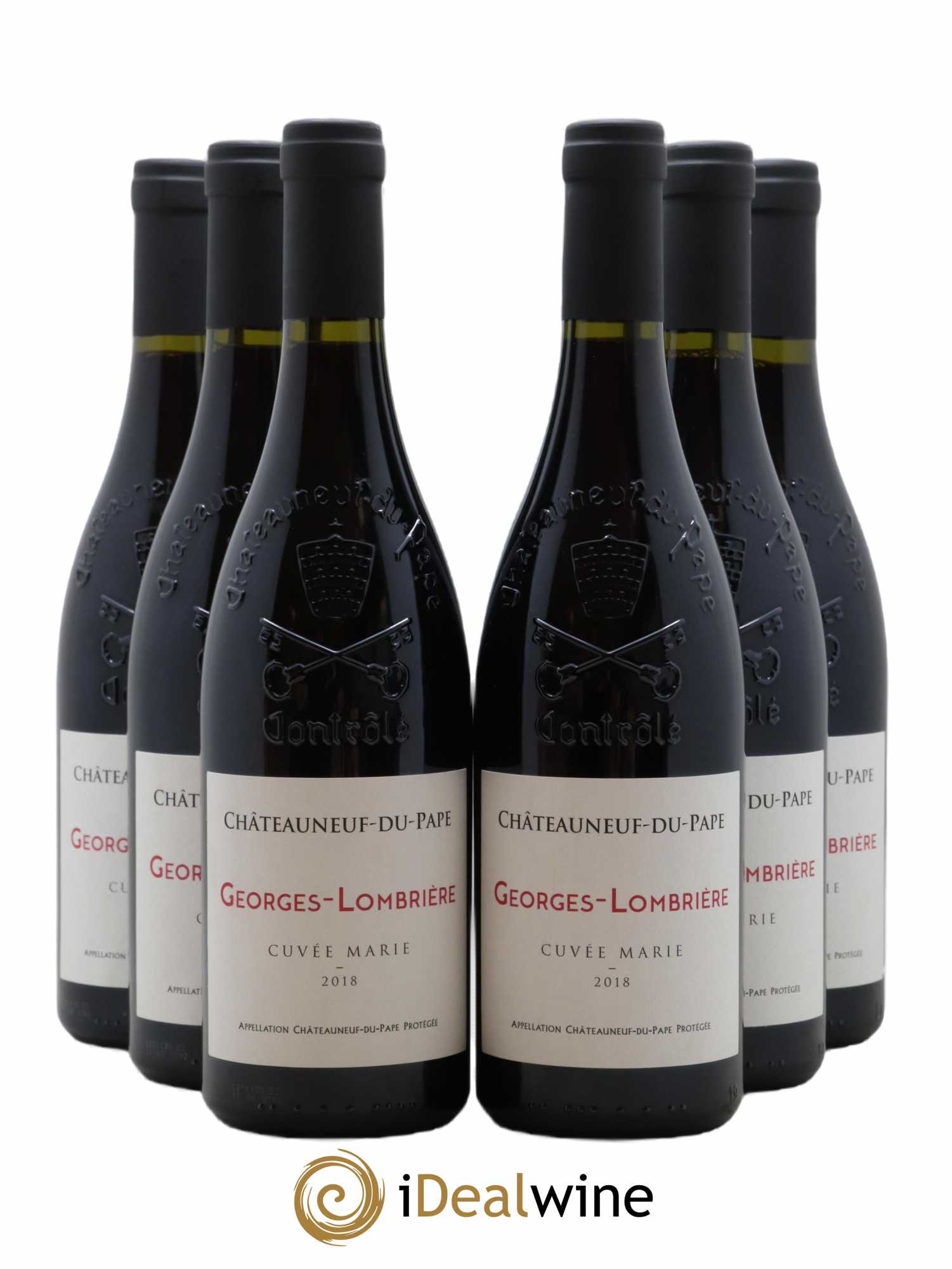 Châteauneuf-du-Pape Cuvee Marie Georges Lombriere (sans prix de réserve) 2018 - Lot de 6 bouteilles - 0