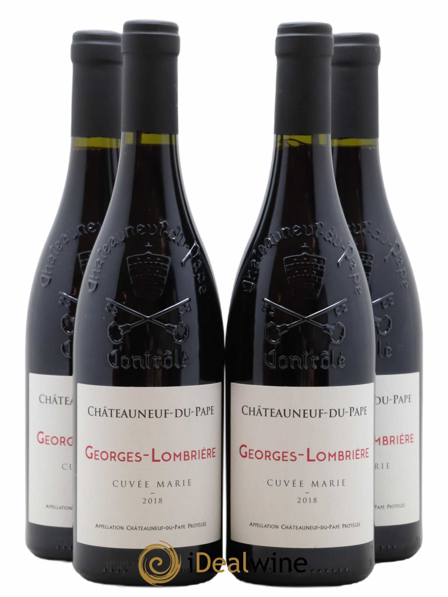 Châteauneuf-du-Pape Cuvee Marie Georges Lombriere 2018 - Lot de 4 bouteilles - 0