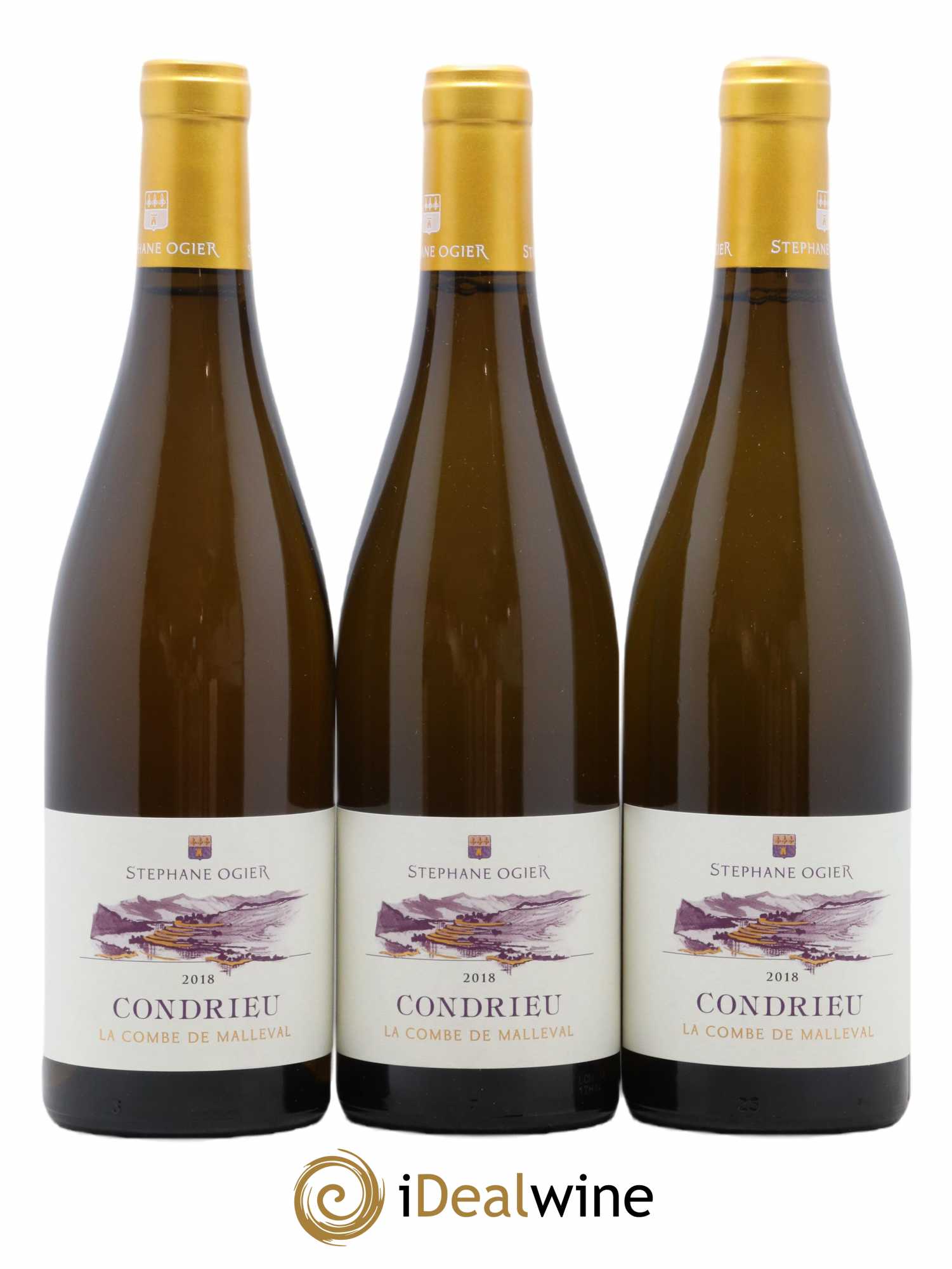 Condrieu La Combe de Malleval Stéphane Ogier 2018 - Lot de 3 bouteilles - 0